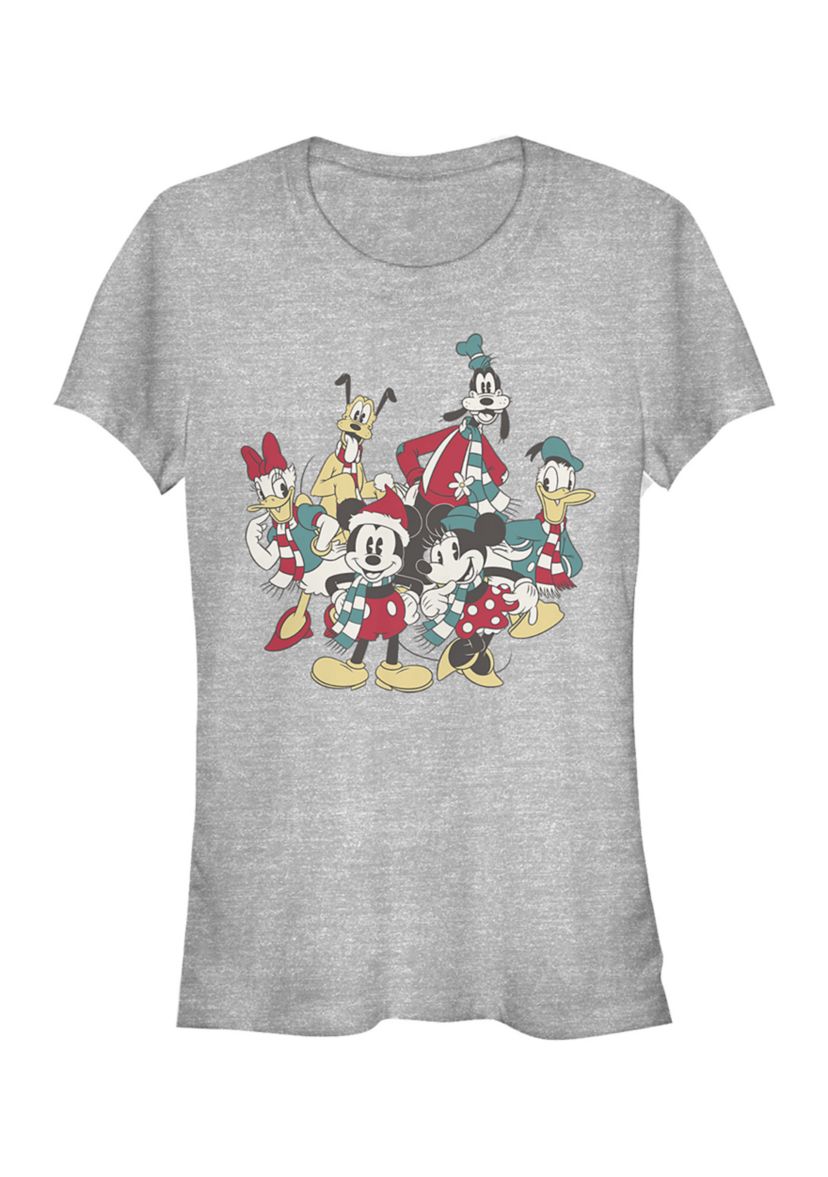 Juniors Licensed Disney Holiday Group T-Shirt