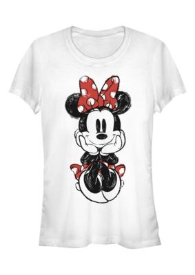 Disney Women's Sitting Minnie Sketch Graphic T-Shirt
