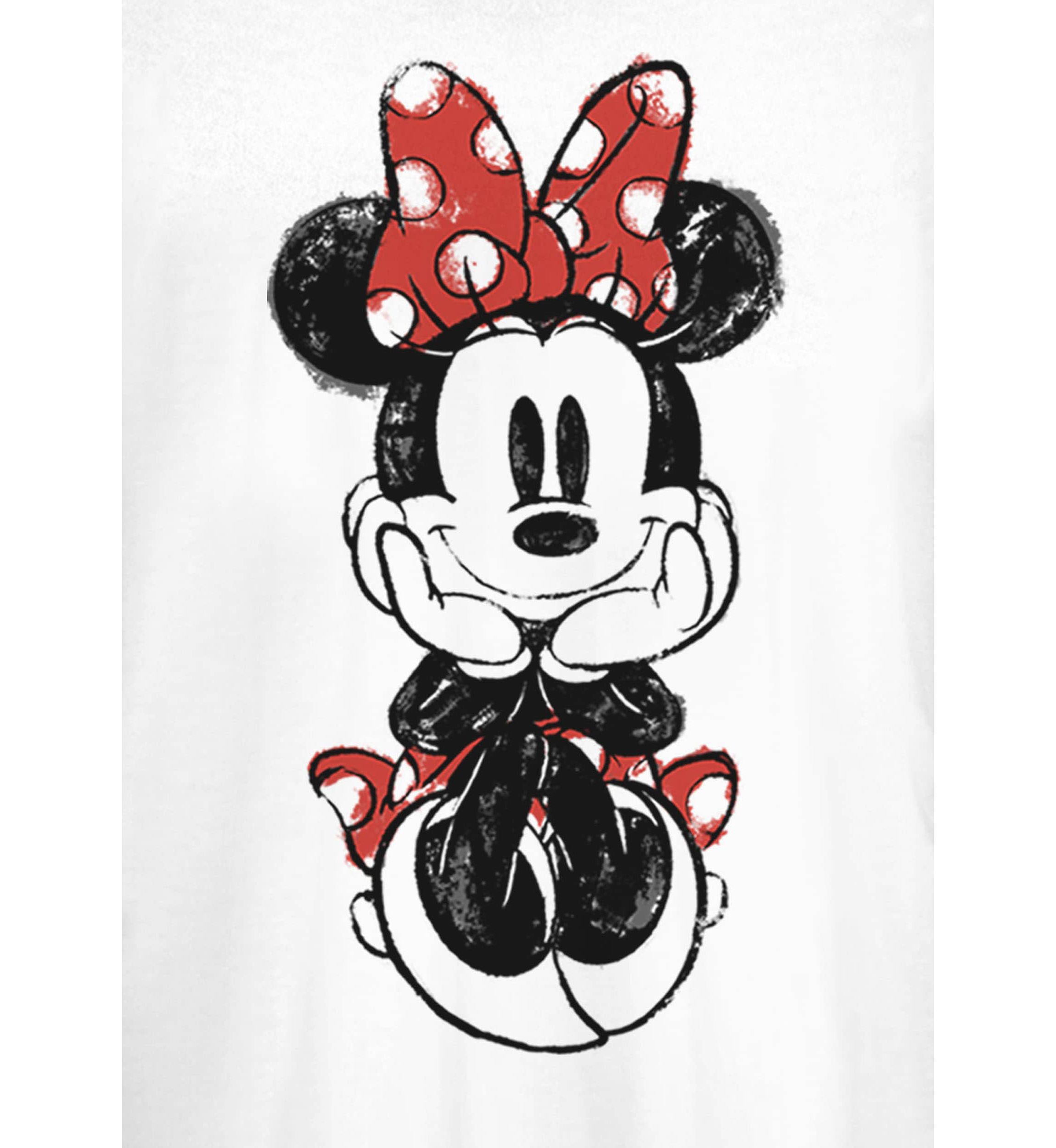 Sitting Minnie Sketch Graphic T-Shirt