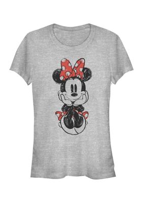 Women's Juniors' Licensed Disney Sitting Minnie Sketch T-Shirt, Small