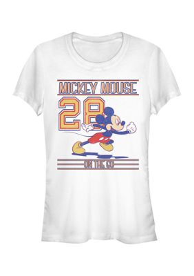 Women's Juniors' Licensed Disney Mickey Since 28 T-Shirt, White, XXL