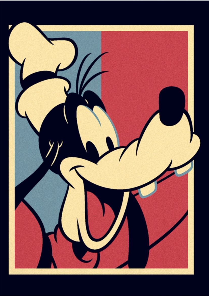 Goofy Red And Blue Graphic T-Shirt