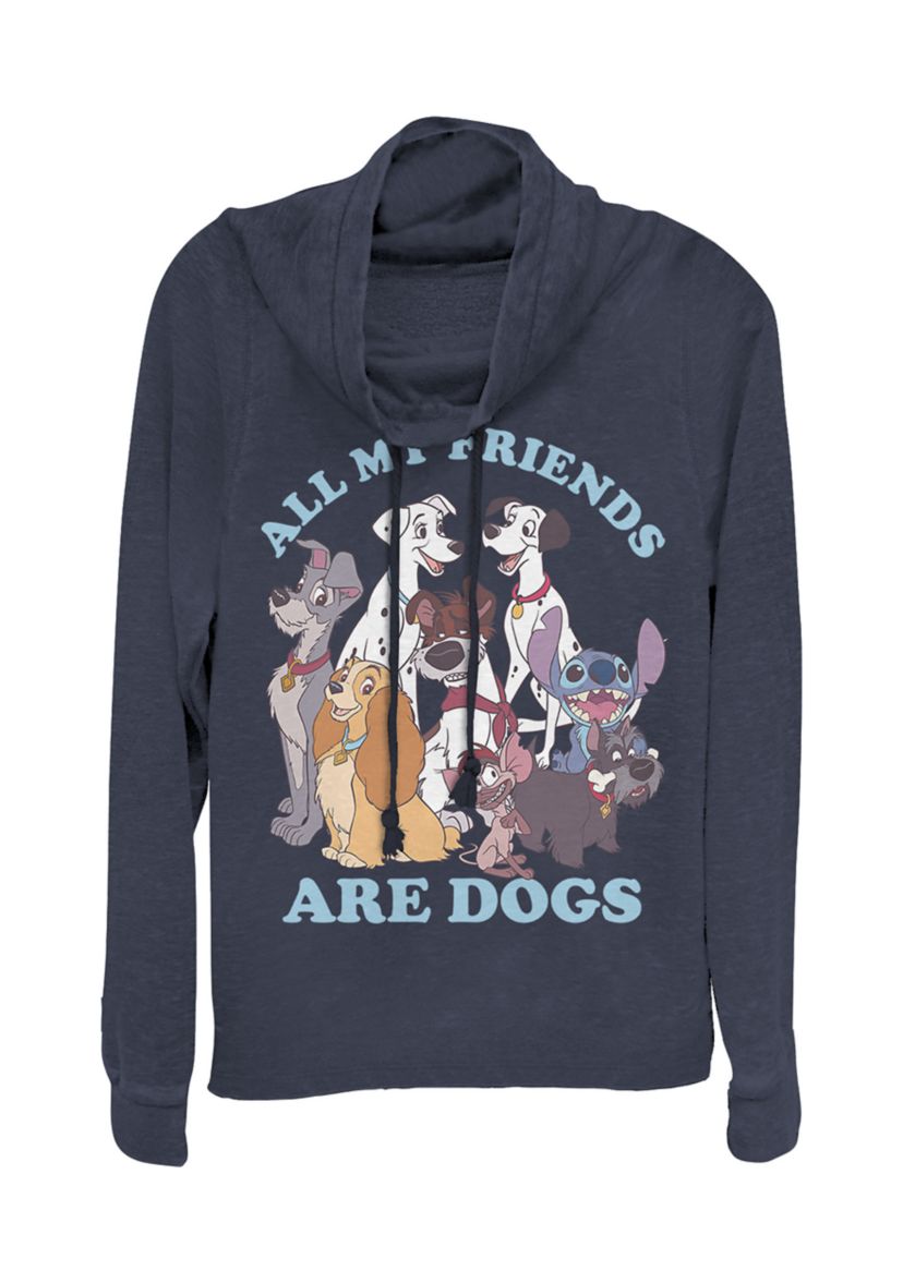 Juniors Licensed Disney Dog Friends Pullover Top
