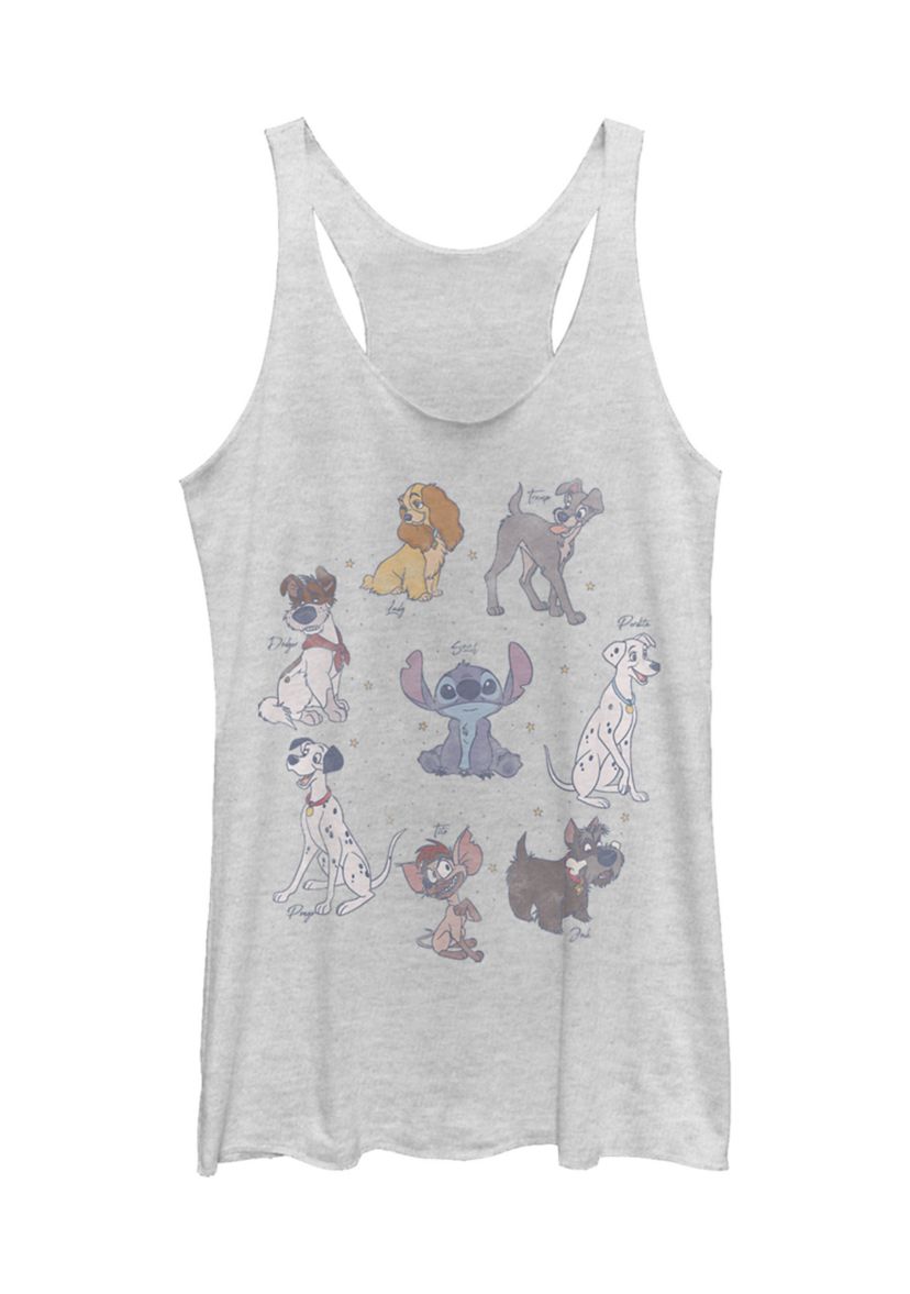 Juniors Licensed Disney Dogs Tank Top