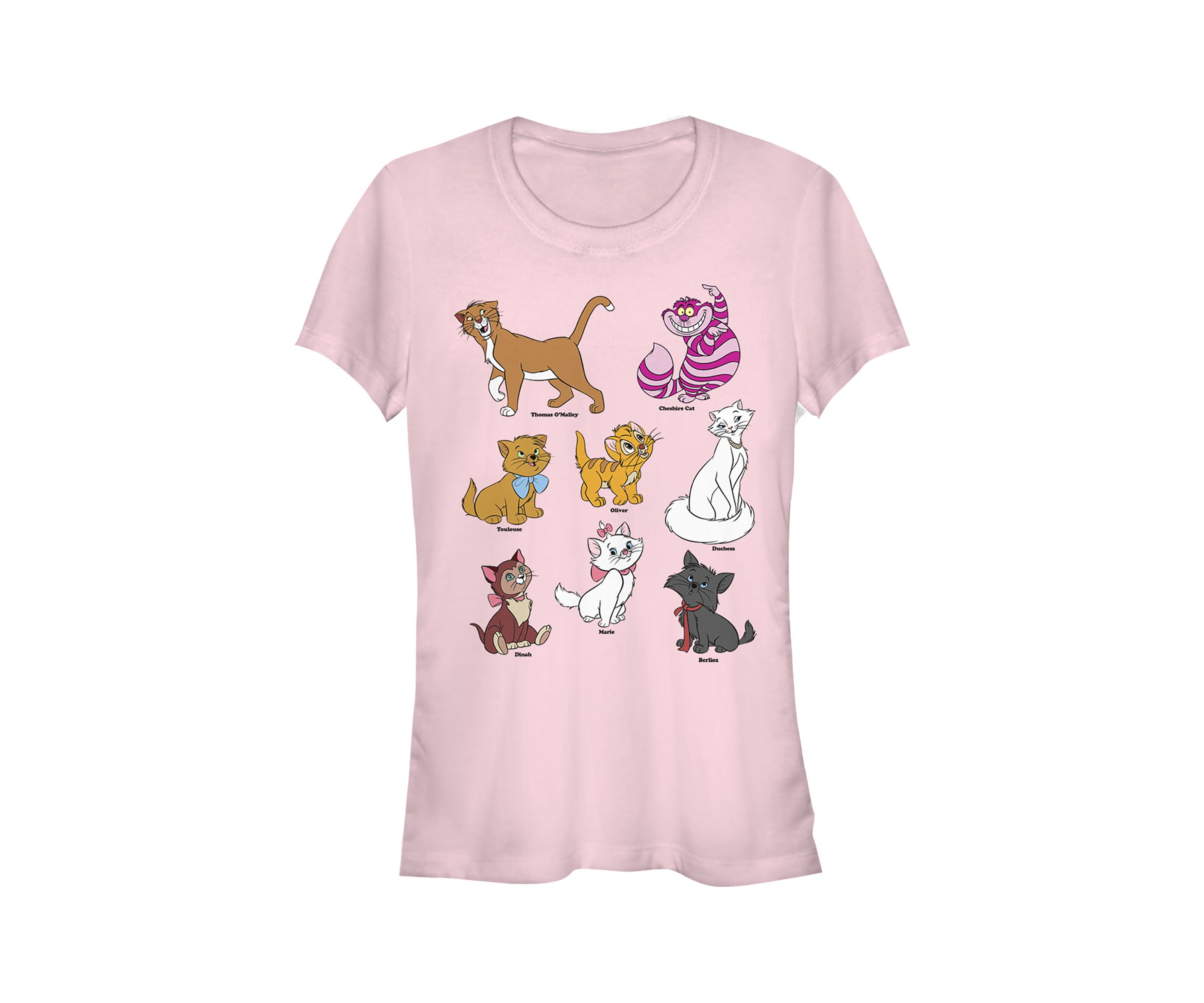 Juniors Licensed Disney Cats Grid T-Shirt