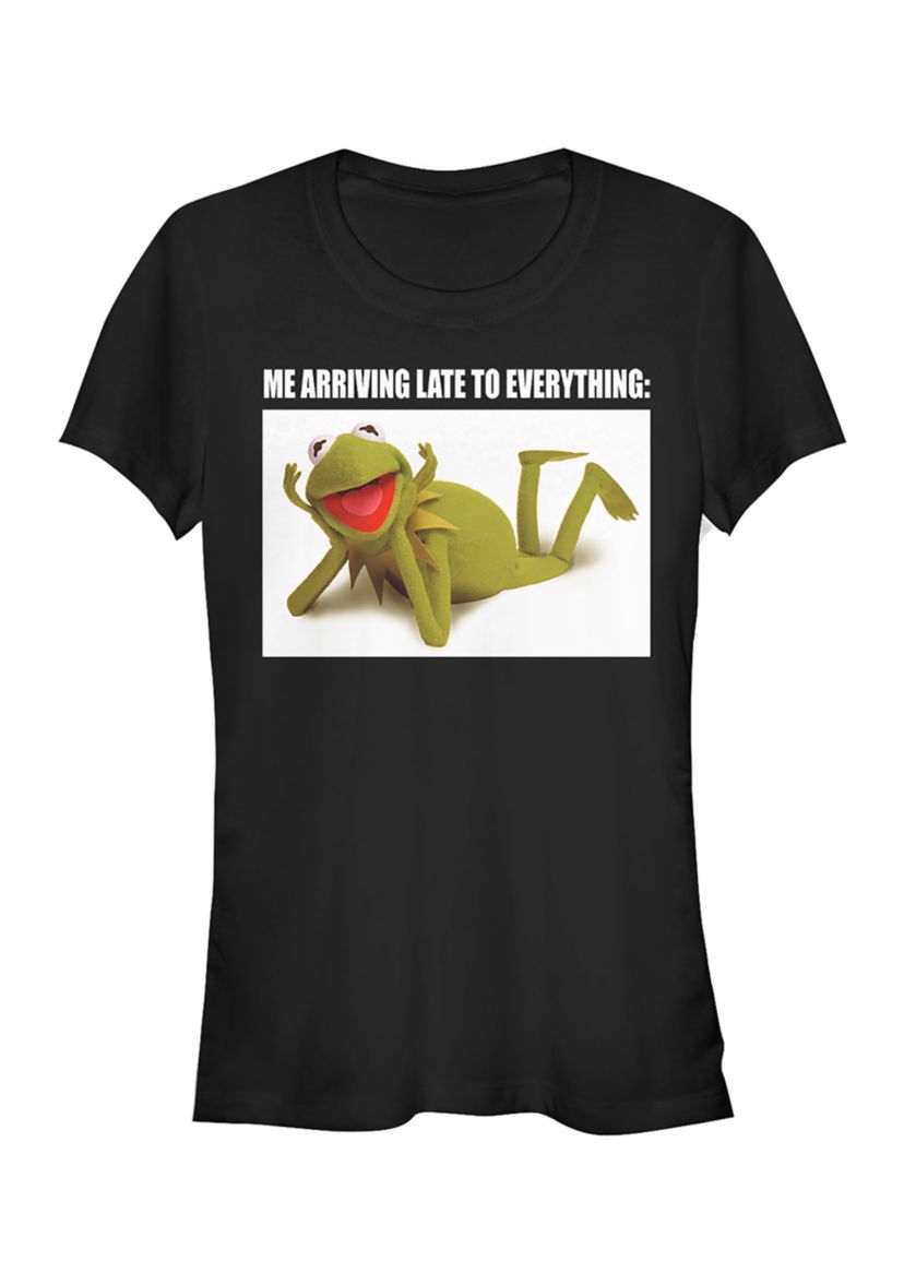 Juniors Licensed Disney Late Kermit T-Shirt