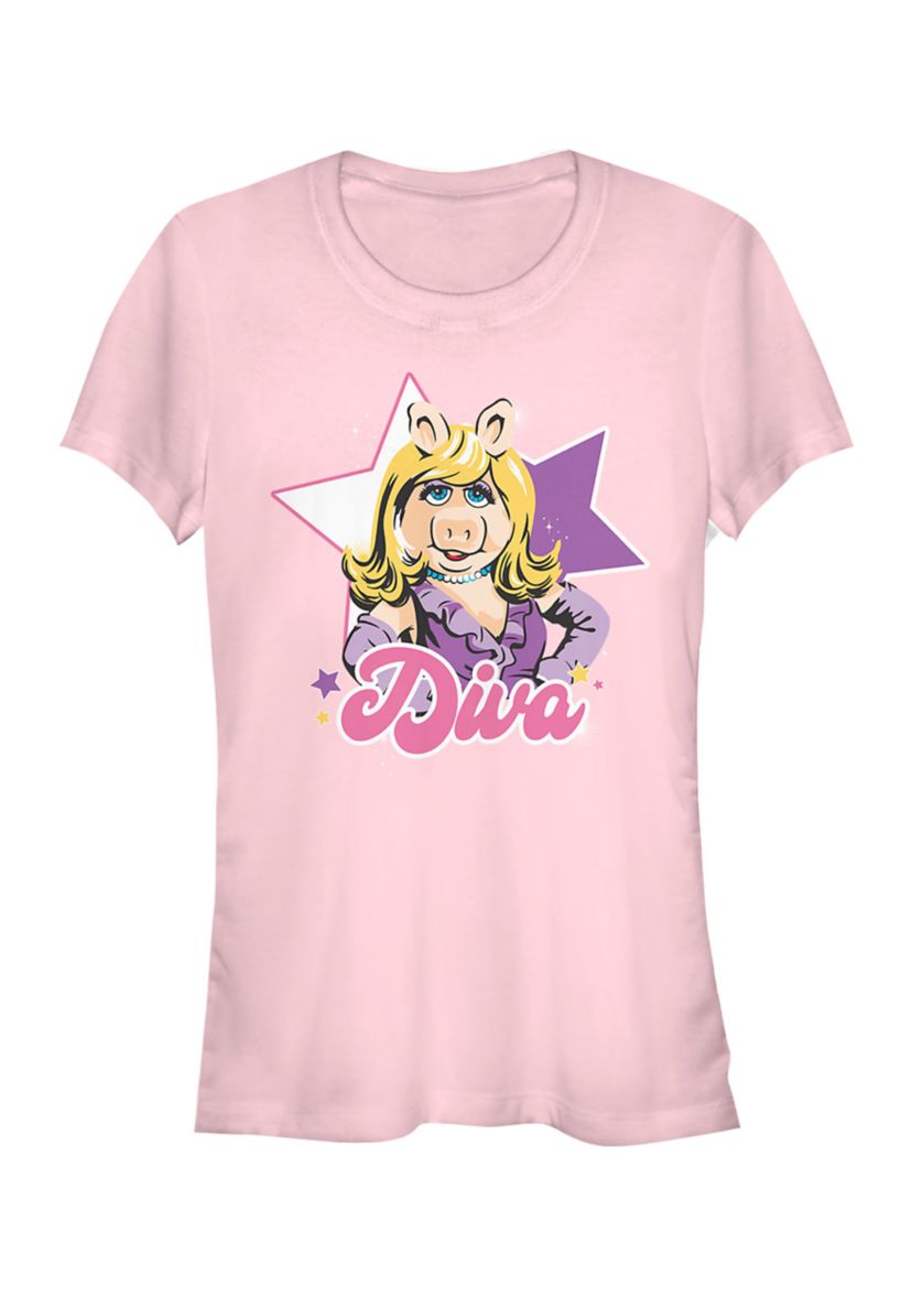 Juniors Licensed Disney Diva Piggy T-Shirt