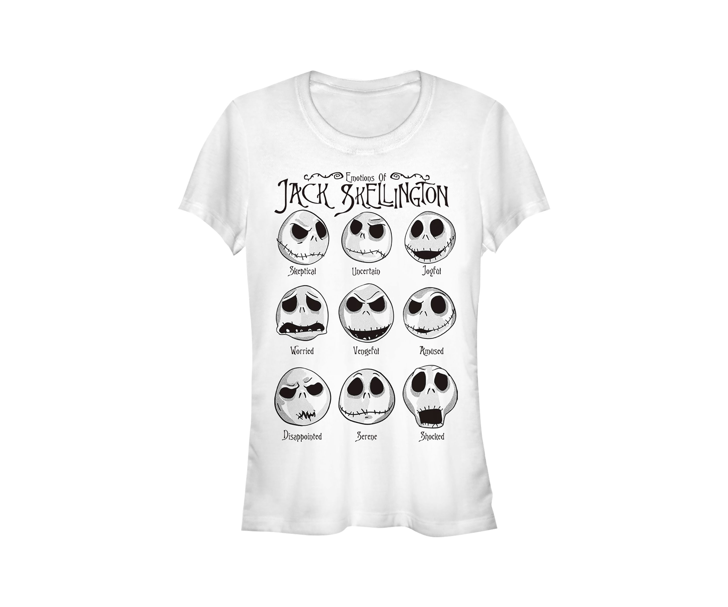Juniors Licensed Disney Jack Emotions T-Shirt