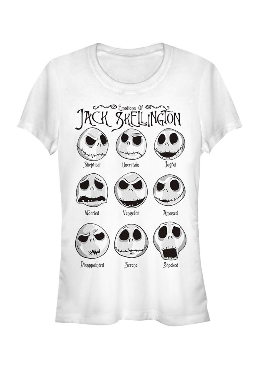 Juniors Licensed Disney Jack Emotions T-Shirt