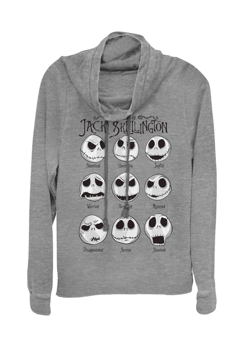 Juniors Licensed Disney Jack Emotions Pullover Top