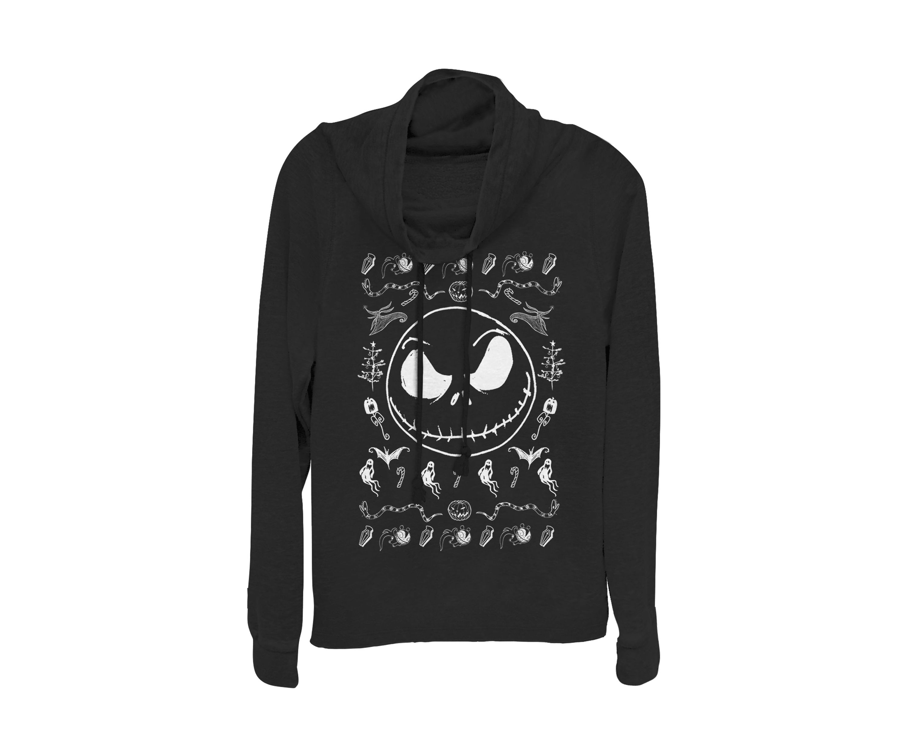 Juniors Licensed Disney Jack Spooky Sweater Pullover Top