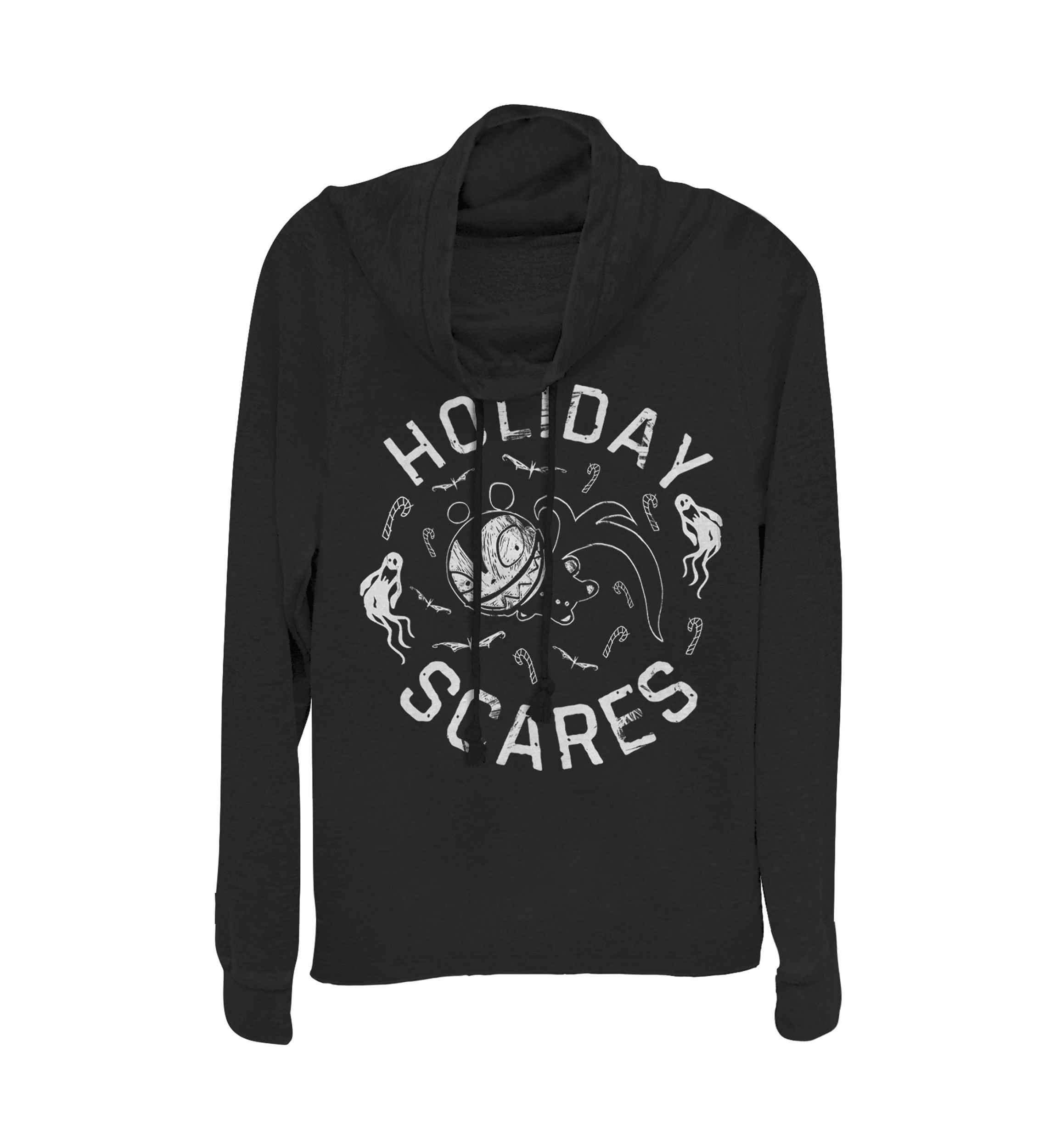 Juniors Licensed Disney Holiday Scares Doll Pullover Top