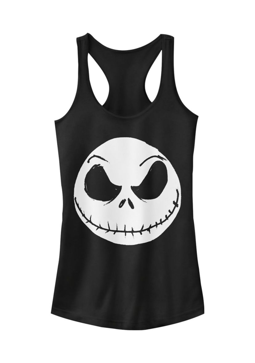 Juniors Licensed Disney Big Face Jack Tank Top