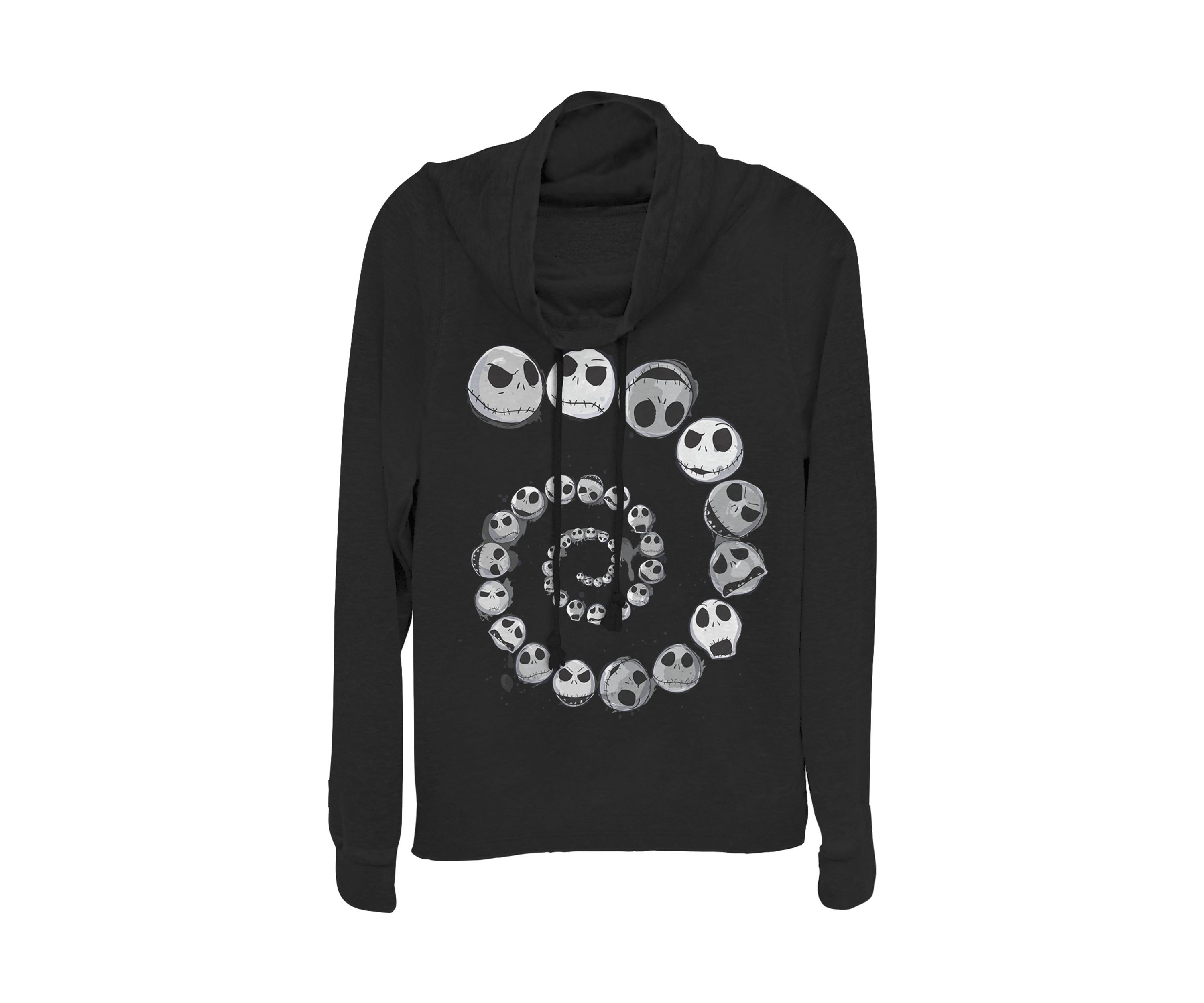 Juniors Licensed Disney Jack Emotions Spiral Pullover Top