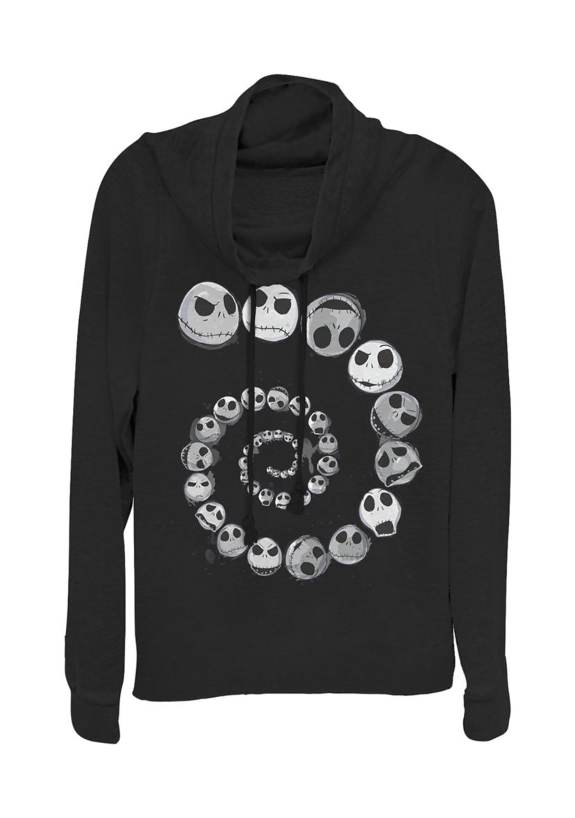 Juniors Licensed Disney Jack Emotions Spiral Pullover Top
