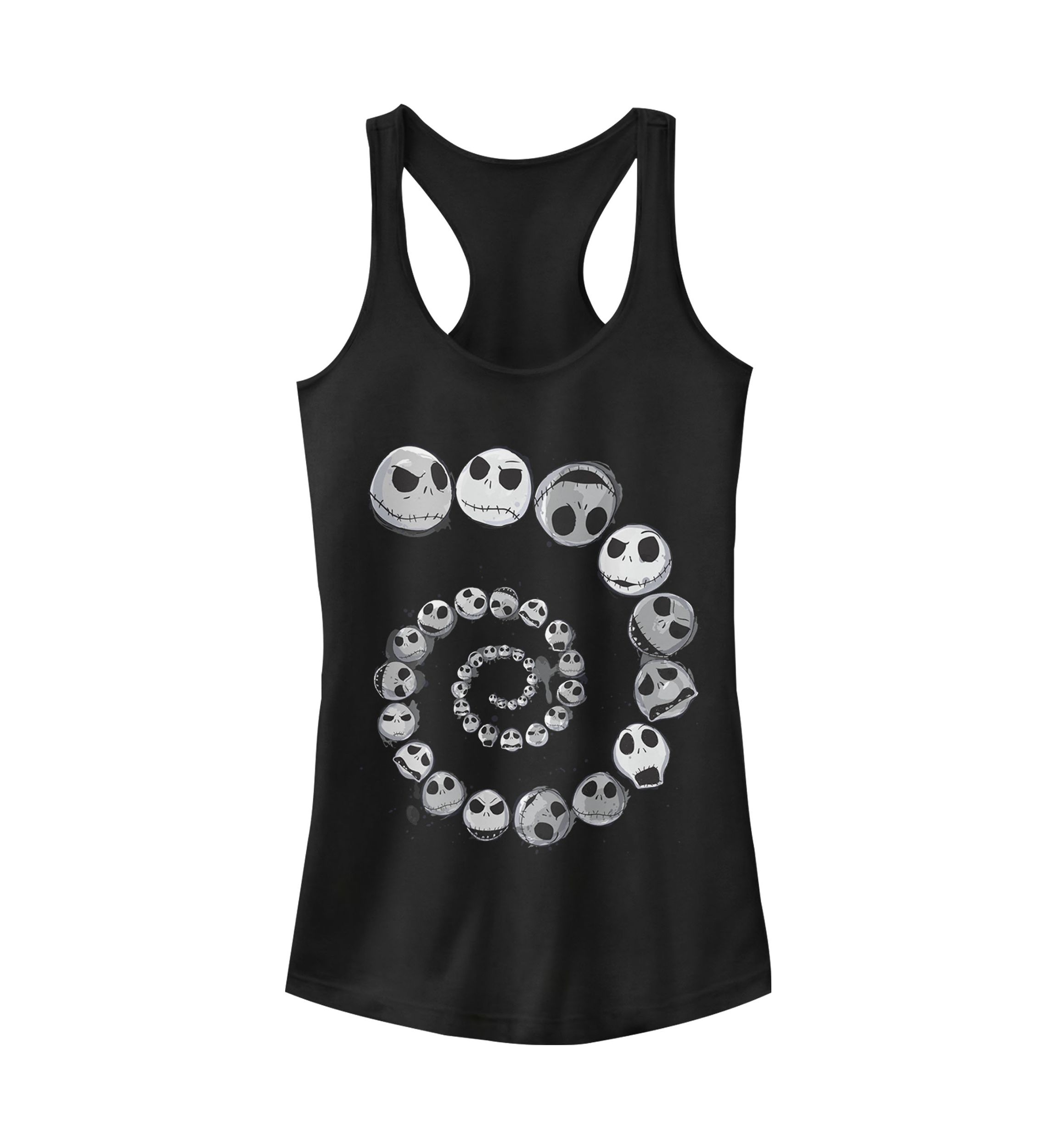 Juniors Licensed Disney Jack Emotions Spiral Tank Top