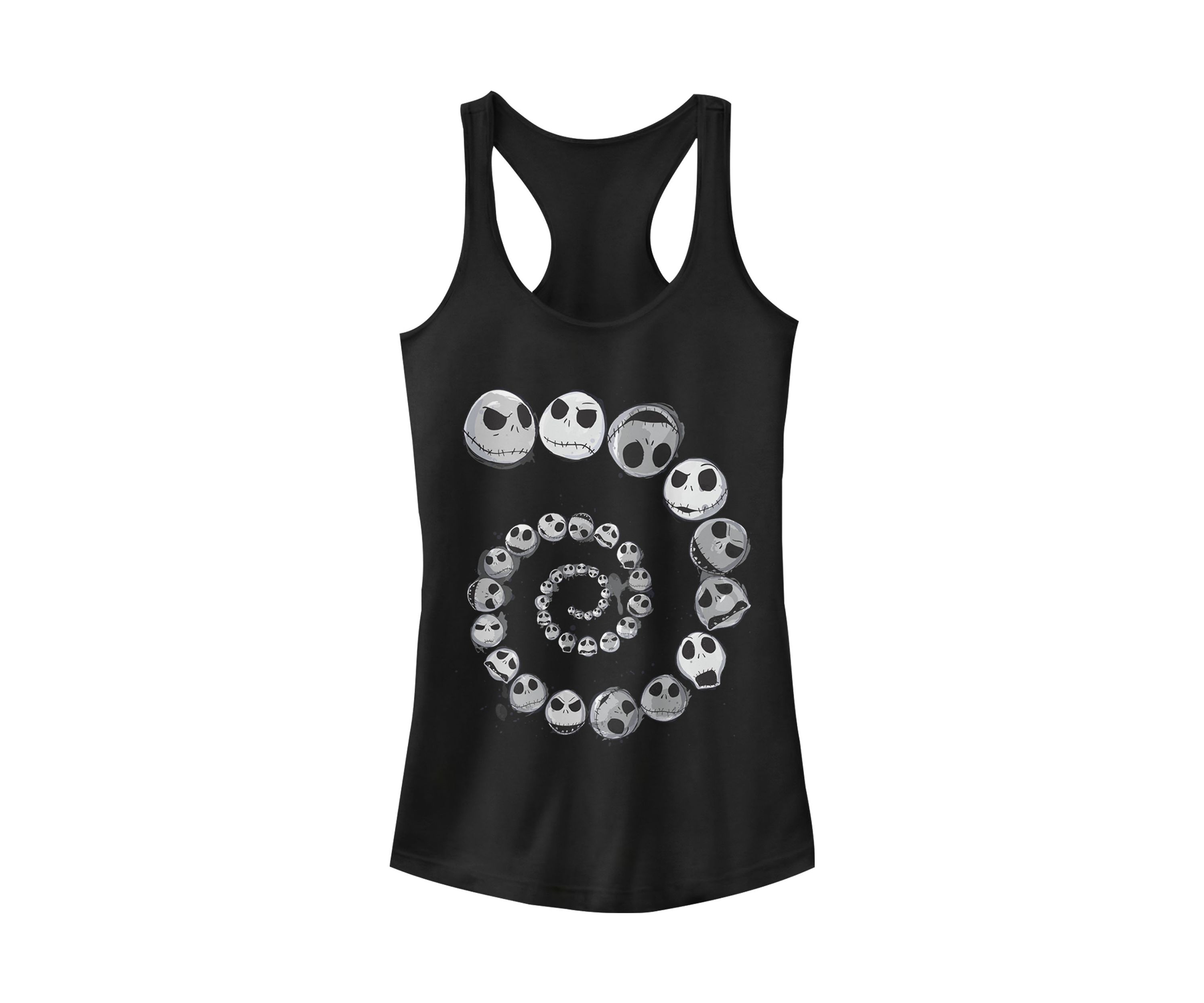 Juniors Licensed Disney Jack Emotions Spiral Tank Top