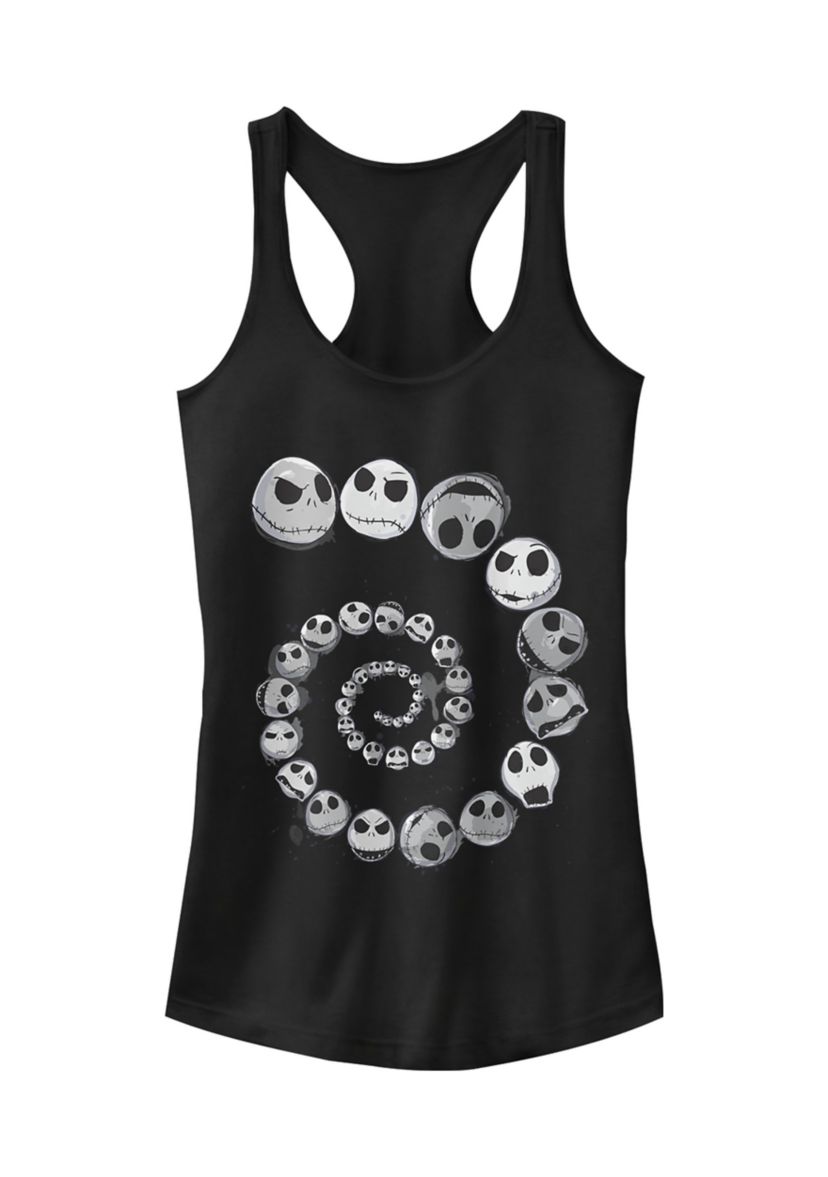 Juniors Licensed Disney Jack Emotions Spiral Tank Top
