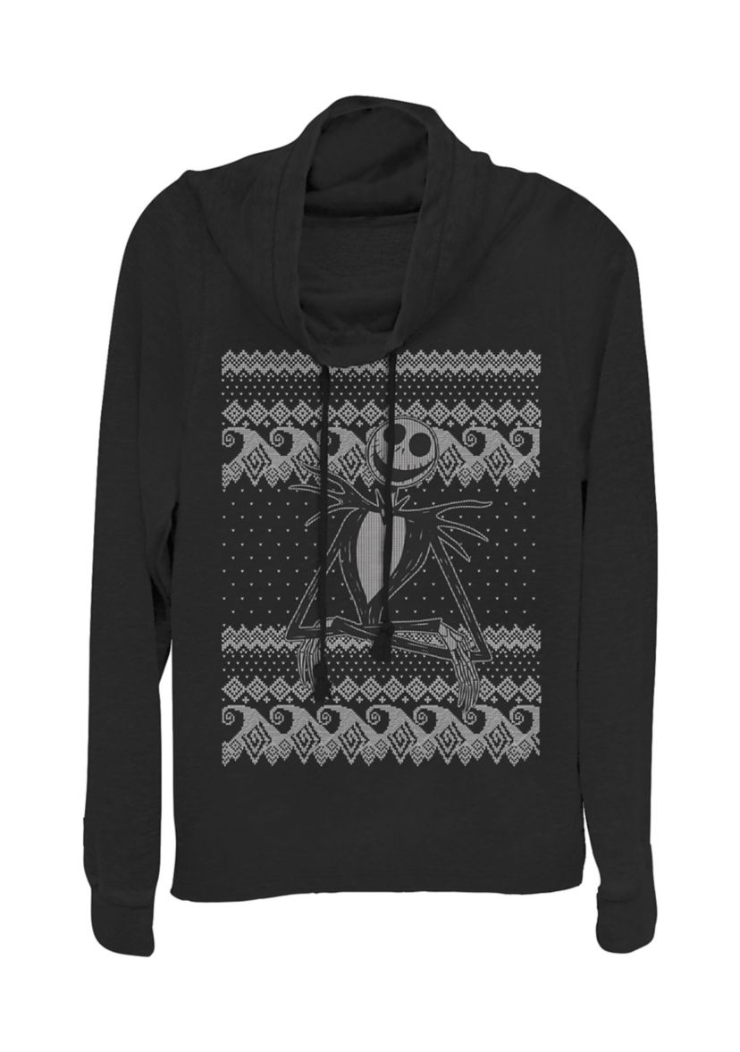 Juniors Licensed Disney Jack Intarsia Sweater Pullover Top
