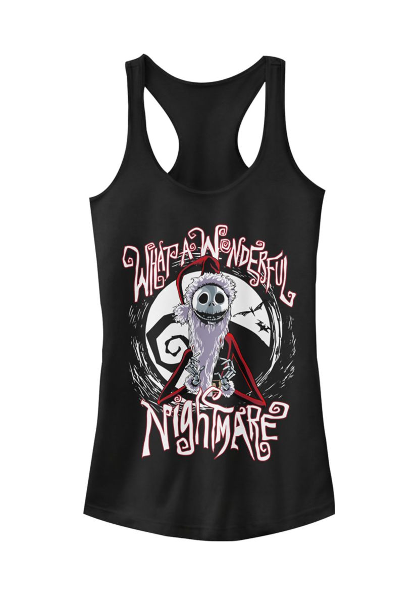 Juniors Licensed Disney Santa Jack Tank Top