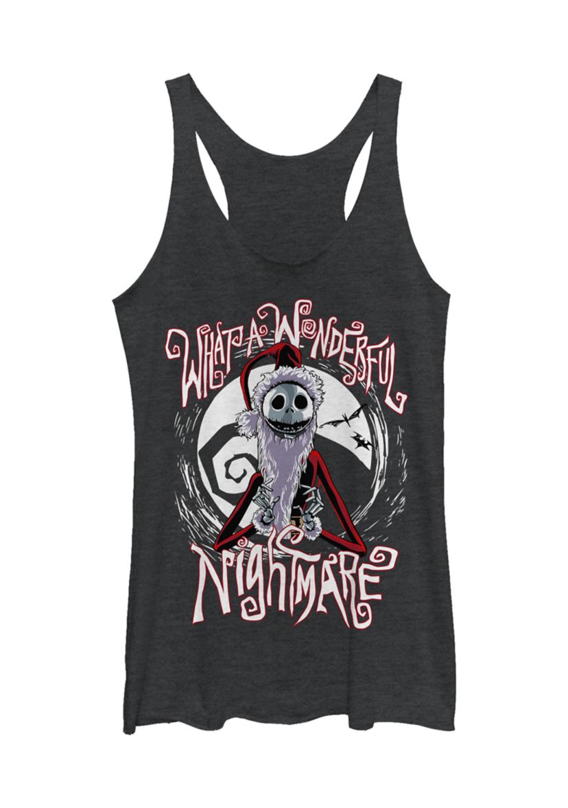 Juniors Licensed Disney Santa Jack Tank Top