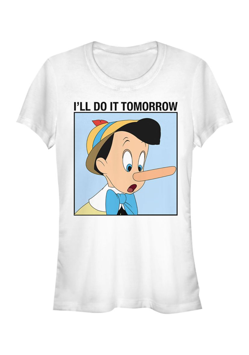 Juniors Licensed Disney Do It Tomorrow T-Shirt