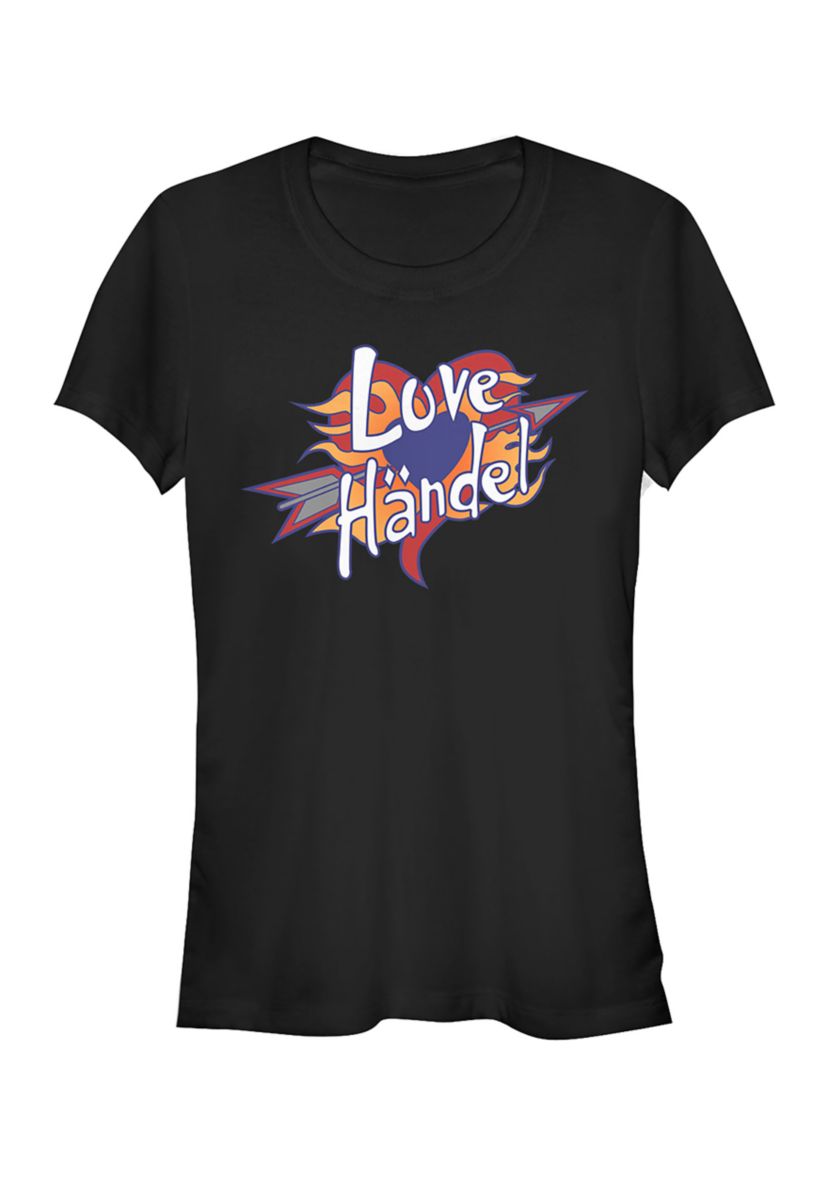 Juniors Phineas and Ferb Love Handle T-Shirt