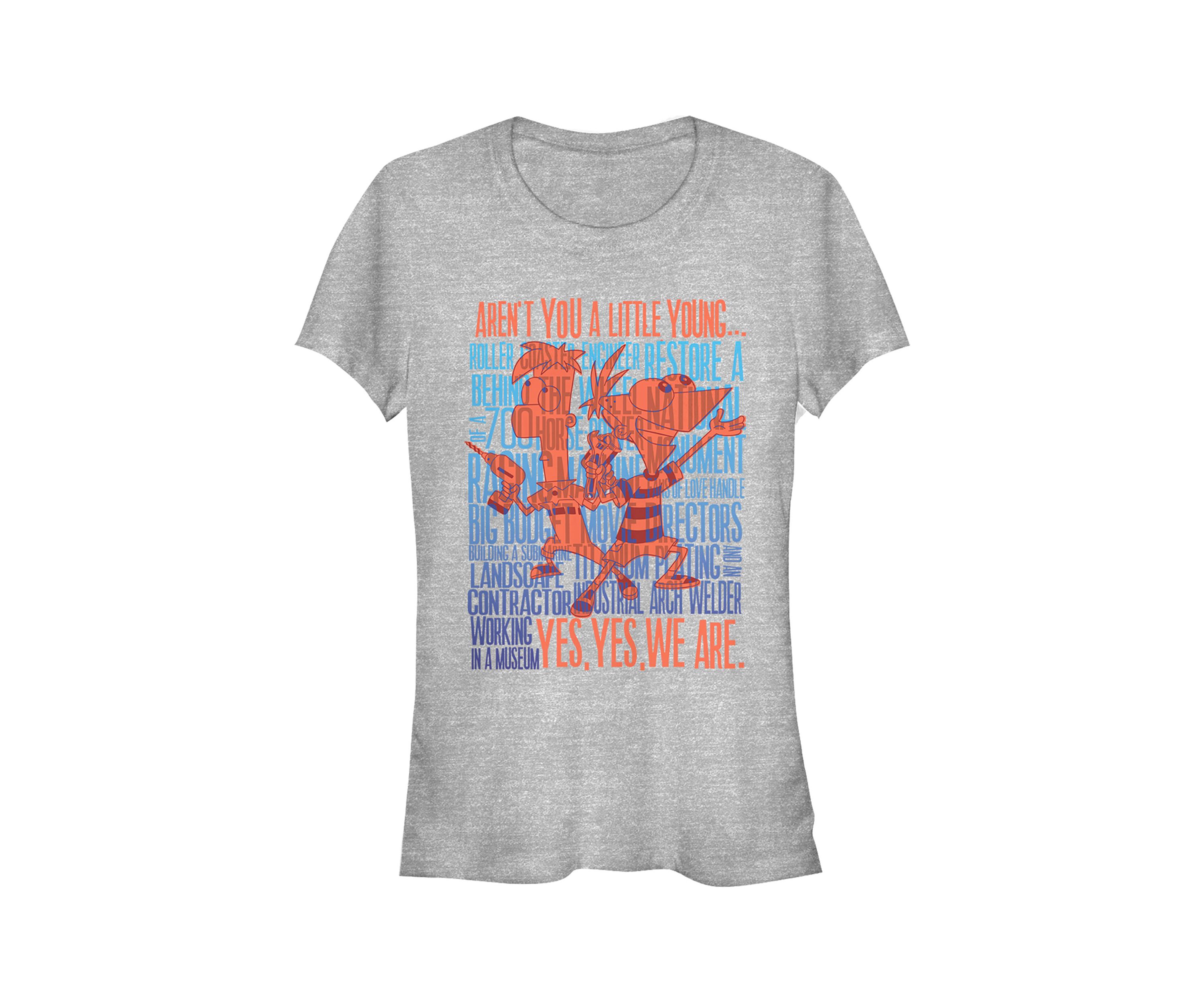 Juniors Phineas and Ferb A Little Young T-Shirt