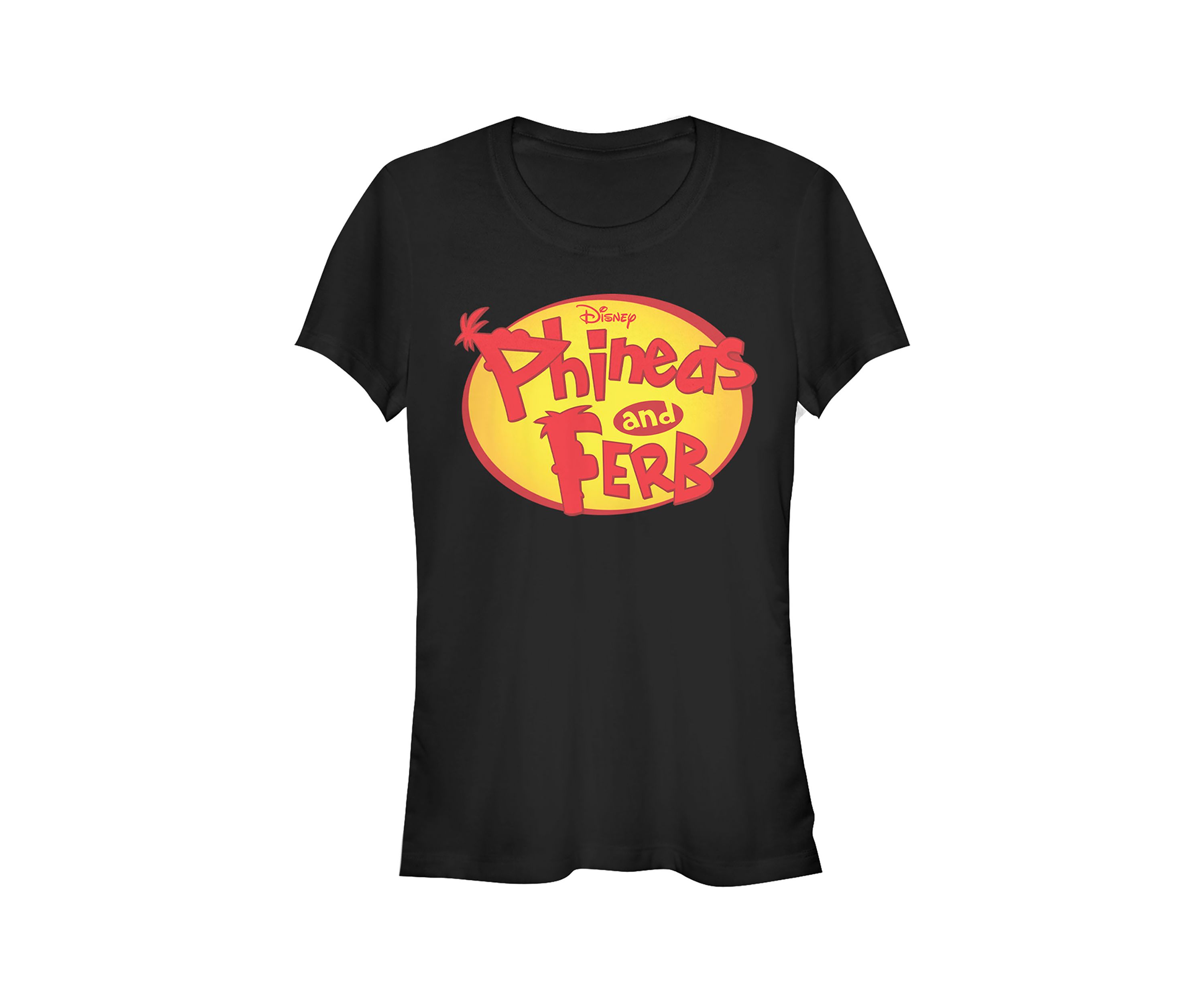 Juniors Phineas and Ferb Oval Logo T-Shirt
