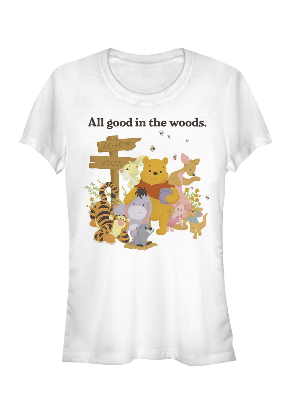 Juniors Licensed Disney Pooh In The Woods T-Shirt