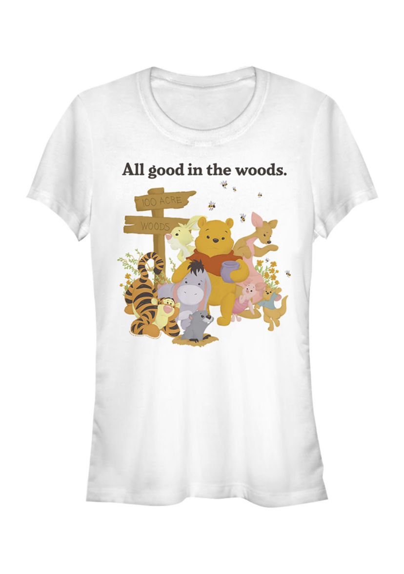 Juniors Licensed Disney Pooh In The Woods T-Shirt