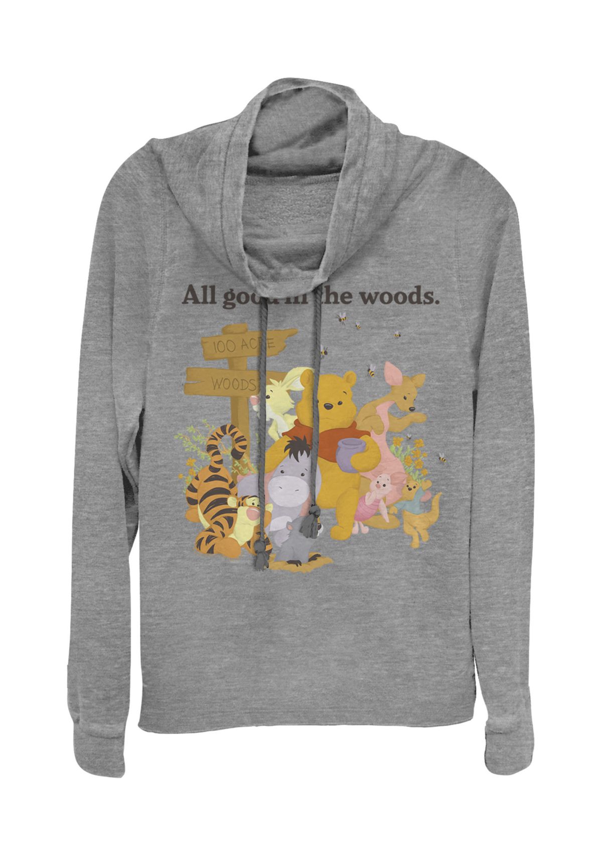 Juniors Licensed Disney Pooh In The Woods Pullover Top