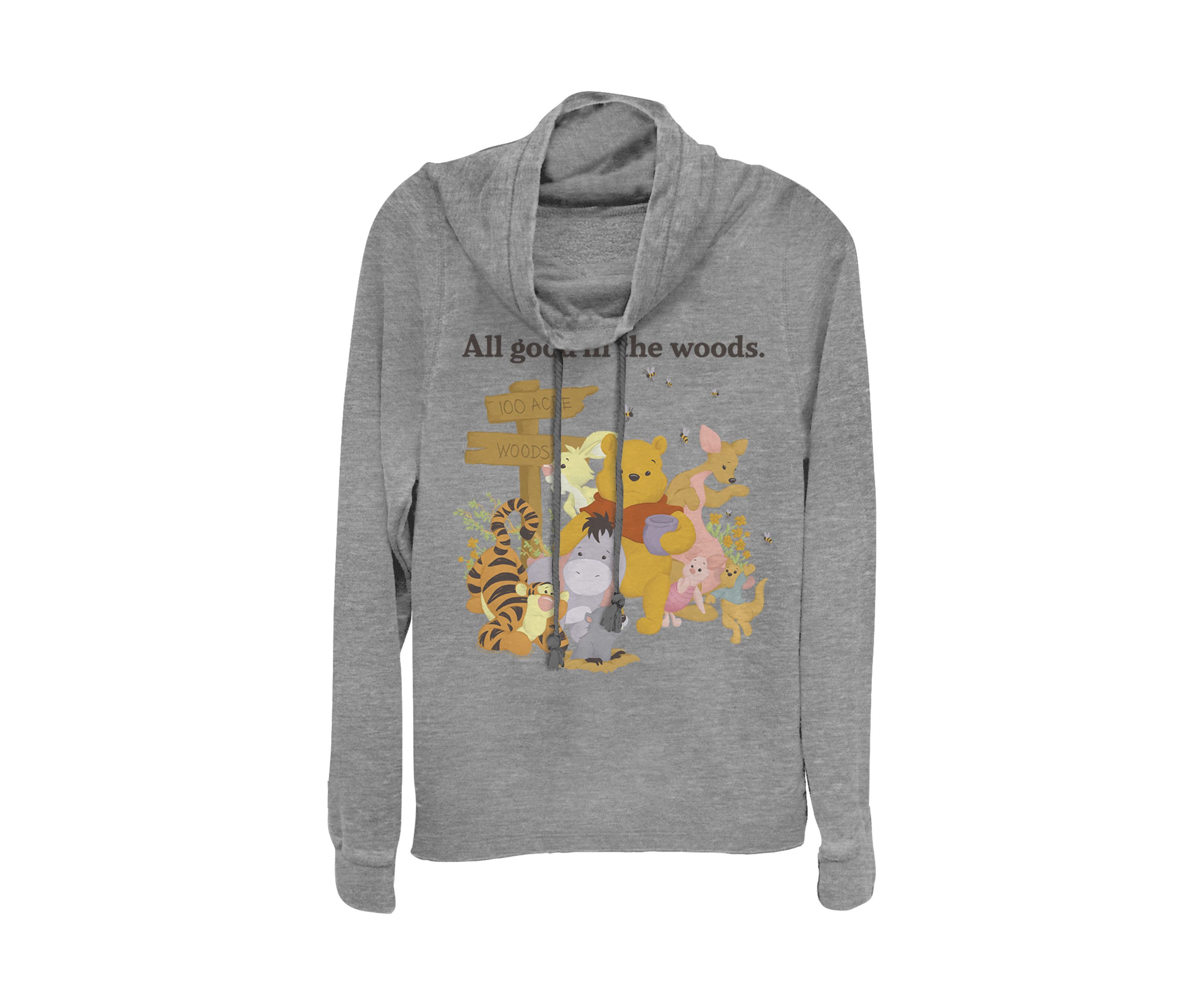 Juniors Licensed Disney Pooh In The Woods Pullover Top