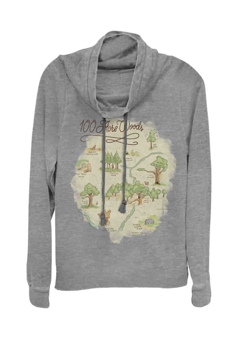 Juniors Licensed Disney Acre Map Pullover Top
