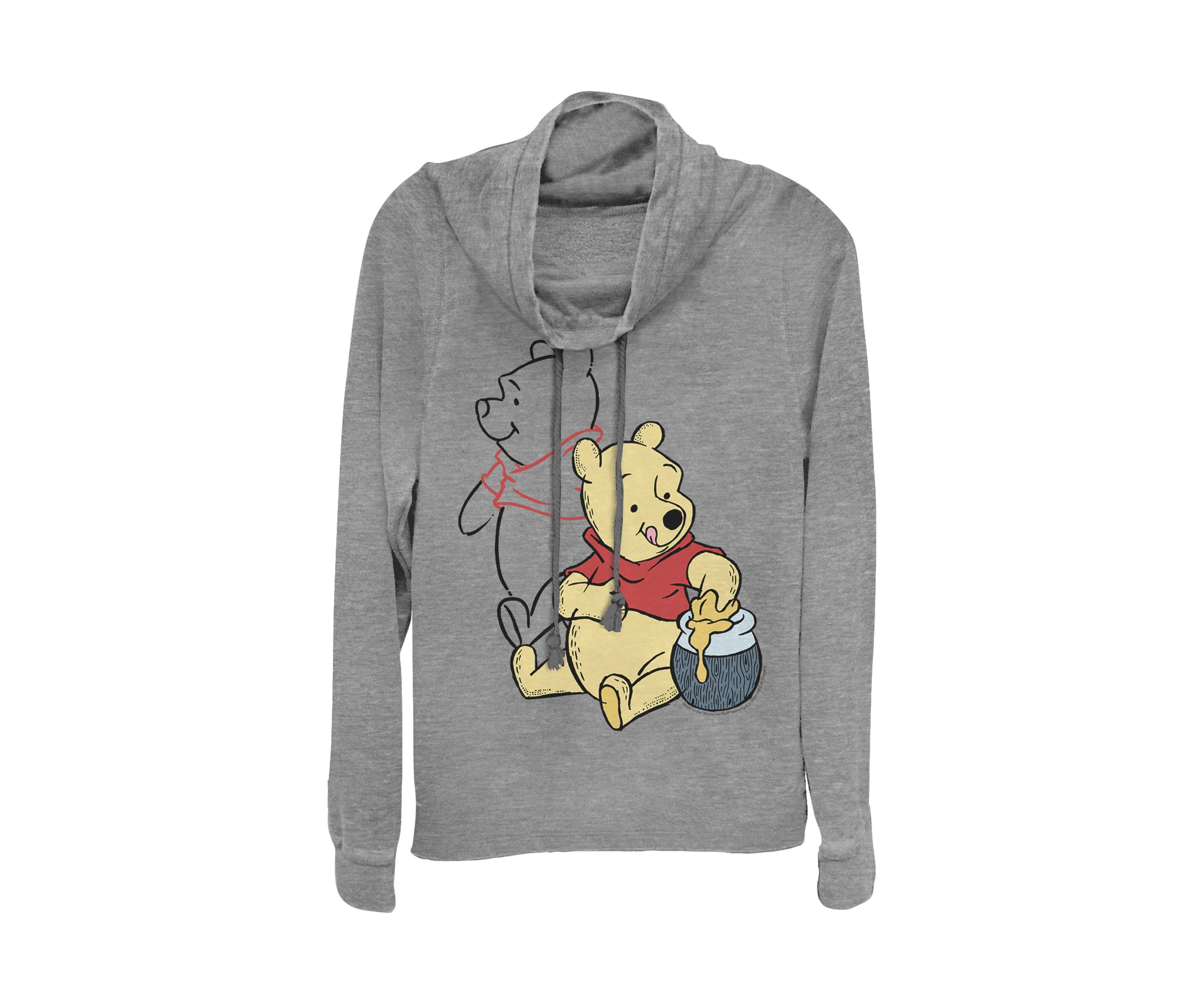 Juniors Licensed Disney Pooh Line Art Pullover Top