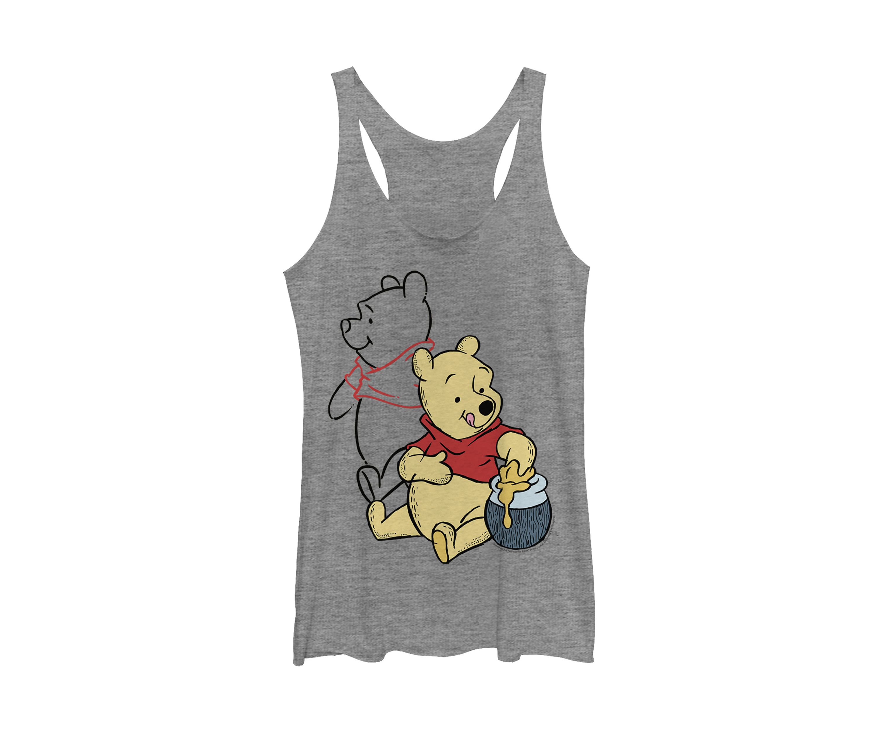 Juniors Licensed Disney Pooh Line Art Tank Top