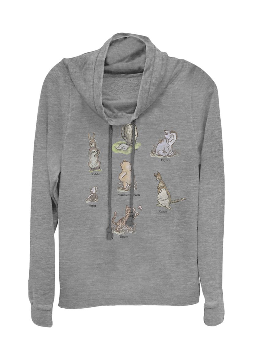 Juniors Licensed Disney Winnie Poster Pullover Top