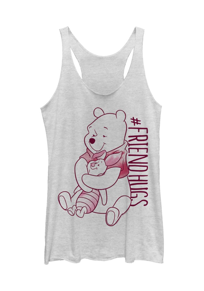 Juniors Licensed Disney Piglet Pooh Hugs Tank Top