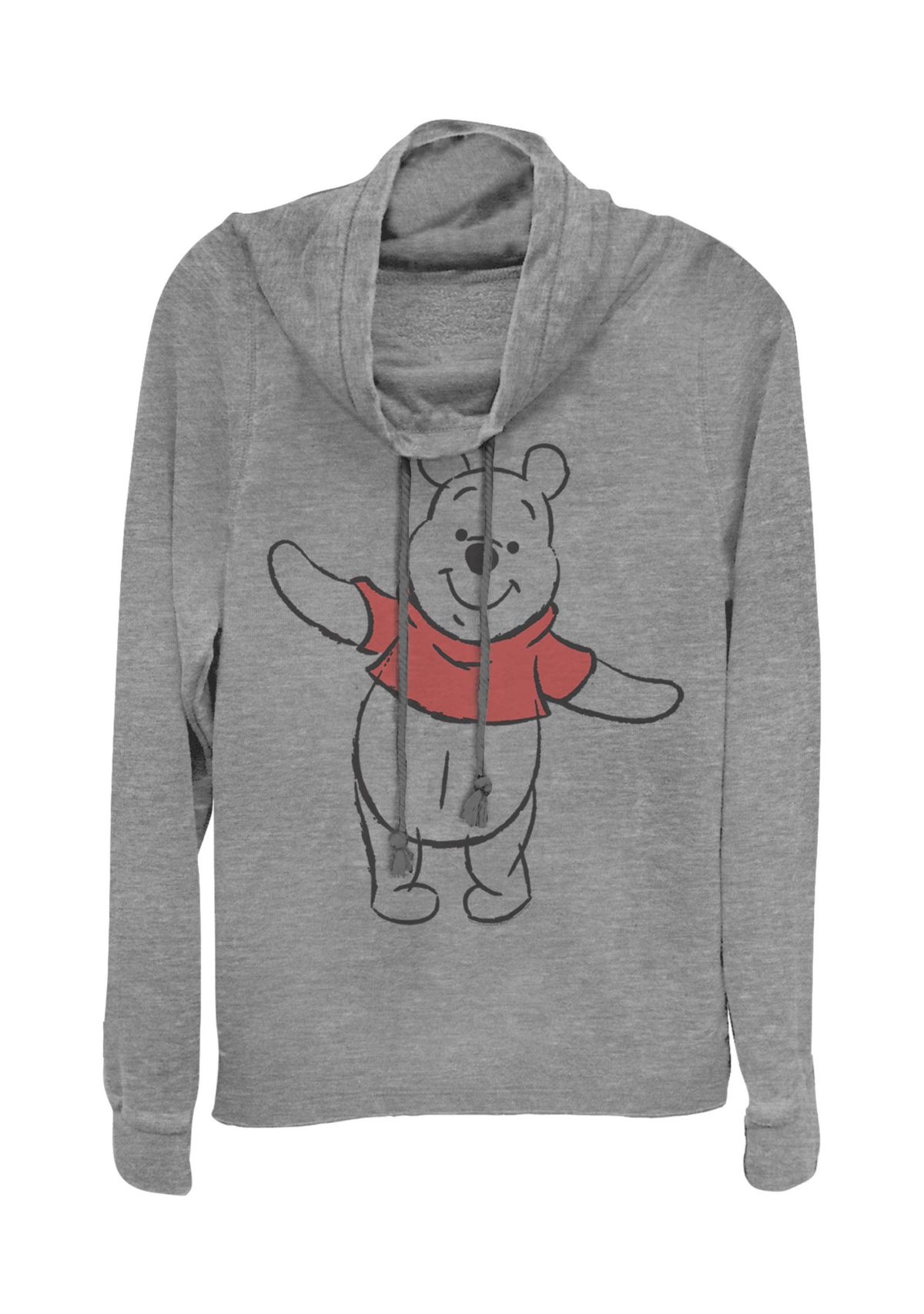 Juniors Licensed Disney Basic Sketch Pooh Pullover Top