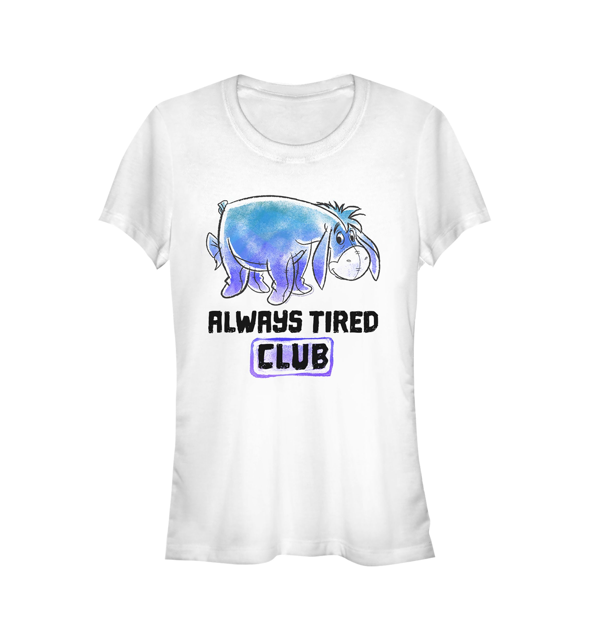 Juniors Licensed Disney Eeyore Tired Club T-Shirt