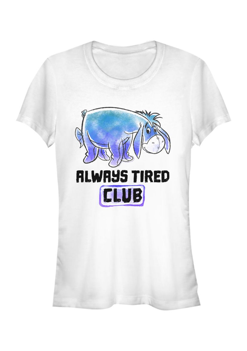 Juniors Licensed Disney Eeyore Tired Club T-Shirt