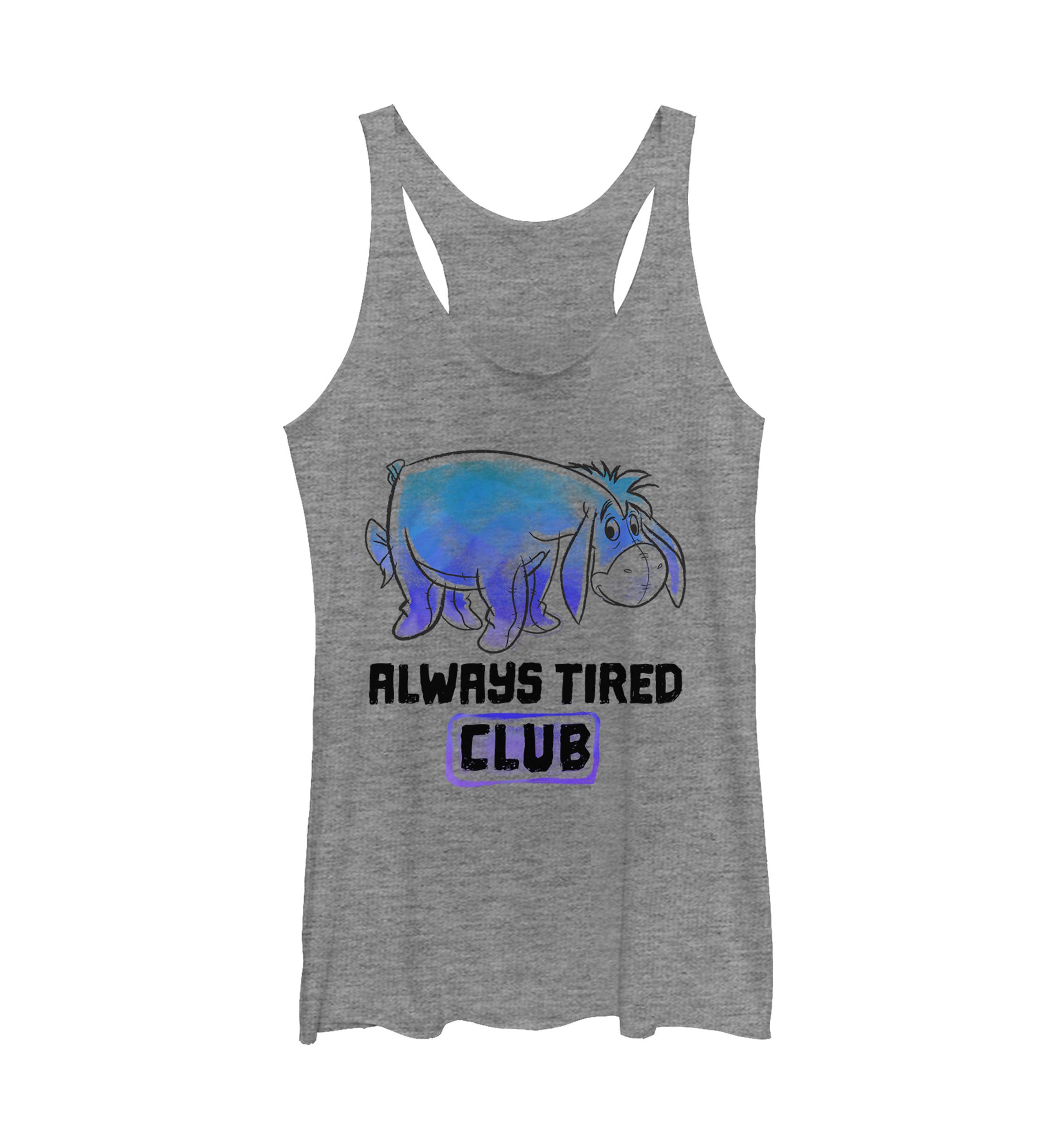 Juniors Licensed Disney Eeyore Tired Club Tank Top