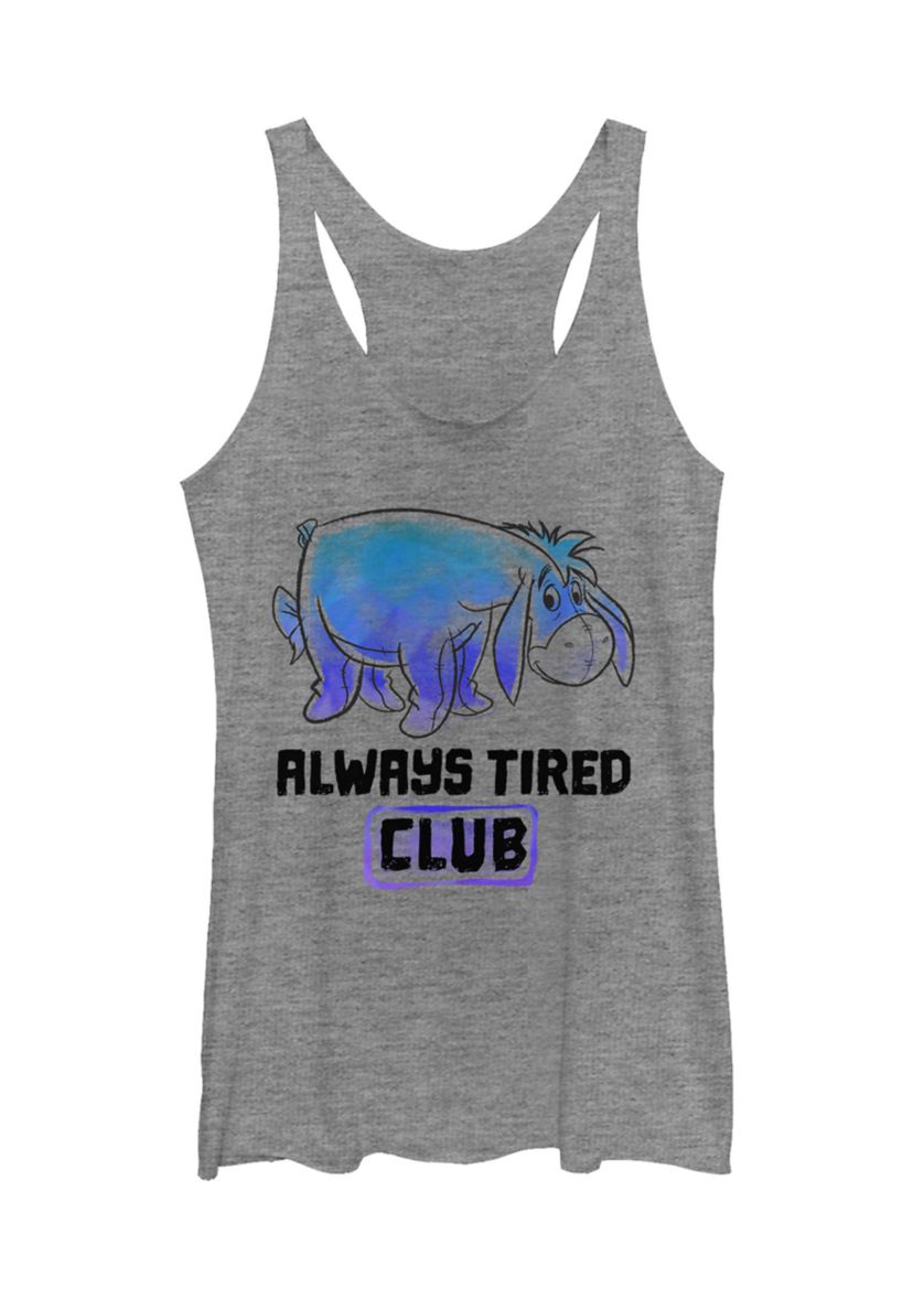 Juniors Licensed Disney Eeyore Tired Club Tank Top