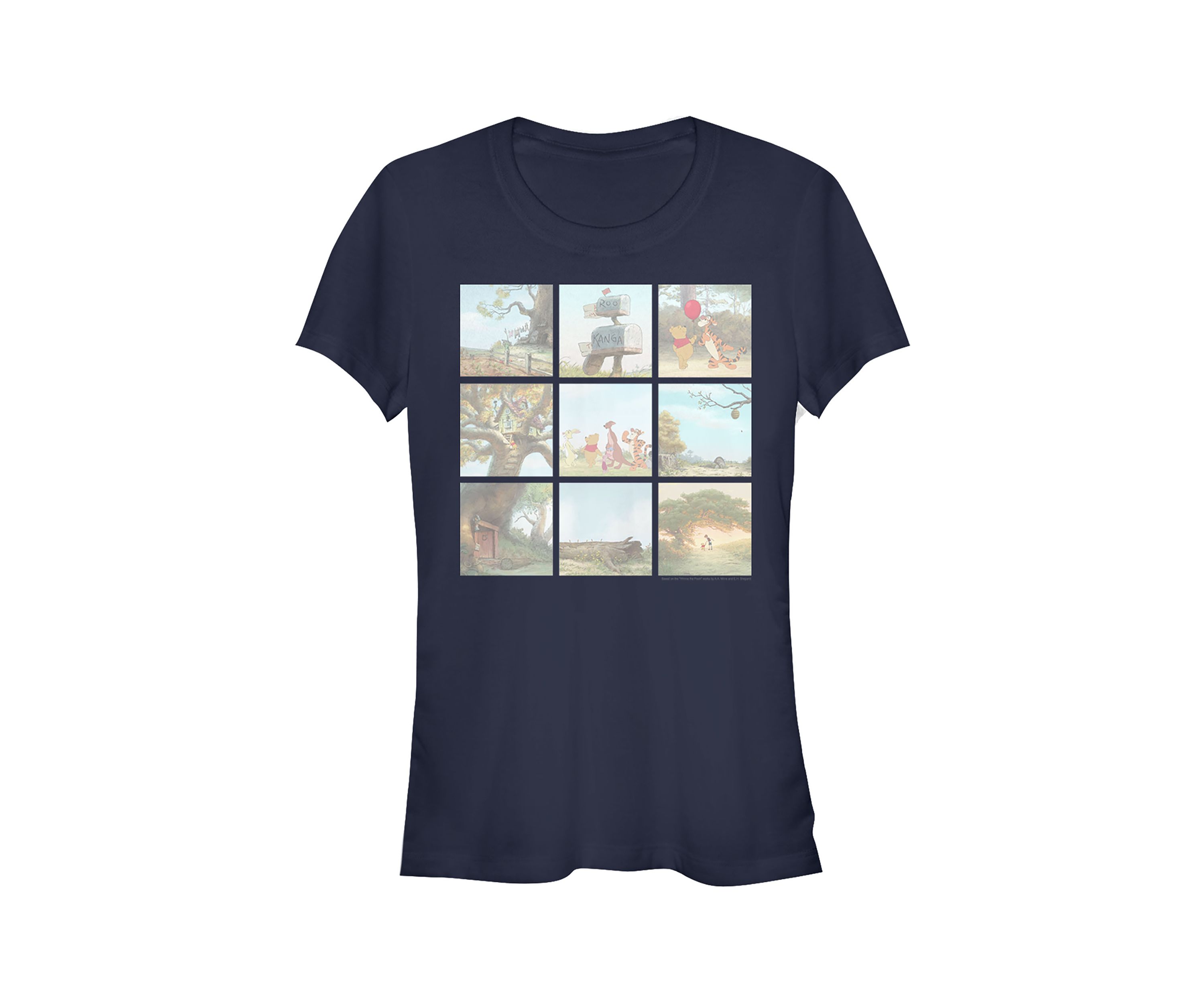 Juniors Licensed Disney Pooh Scenes T-Shirt