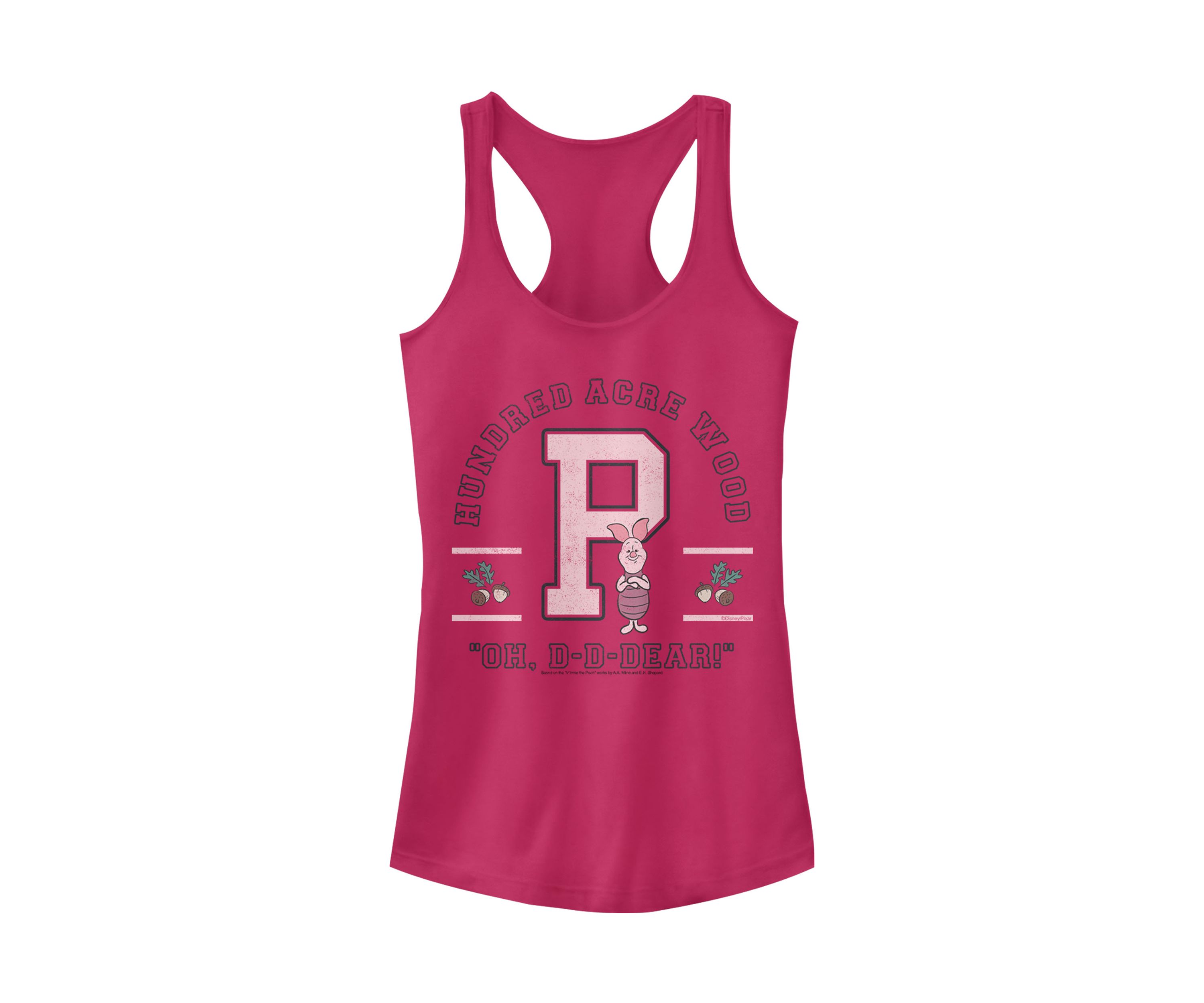 Juniors Licensed Disney Piglet Collegiate Tank Top