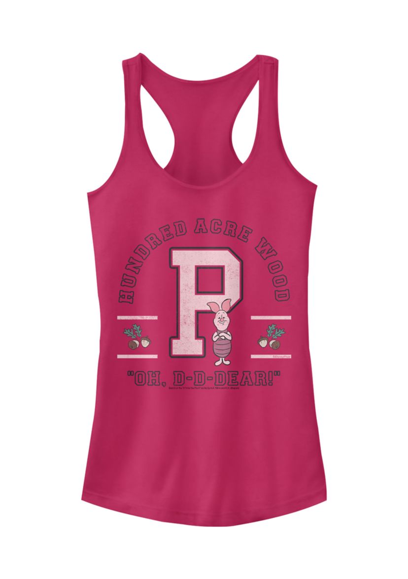 Juniors Licensed Disney Piglet Collegiate Tank Top