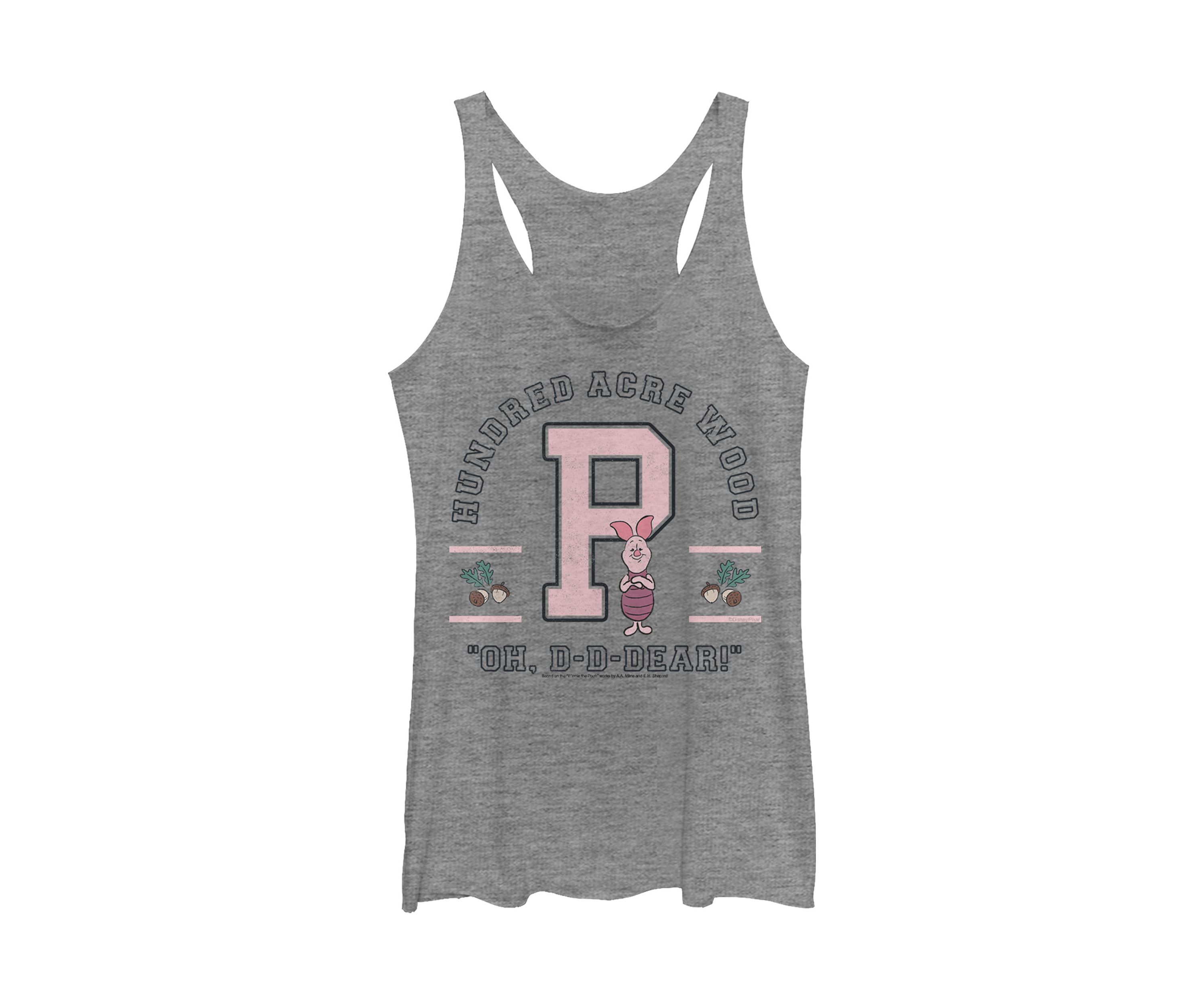 Juniors Licensed Disney Piglet Collegiate Tank Top