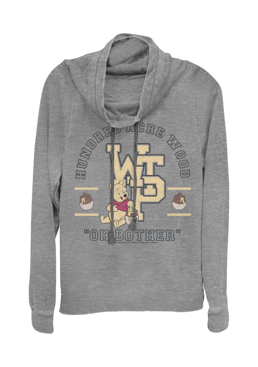 Juniors Licensed Disney Winnie The Pooh Collegiate Pullover Top