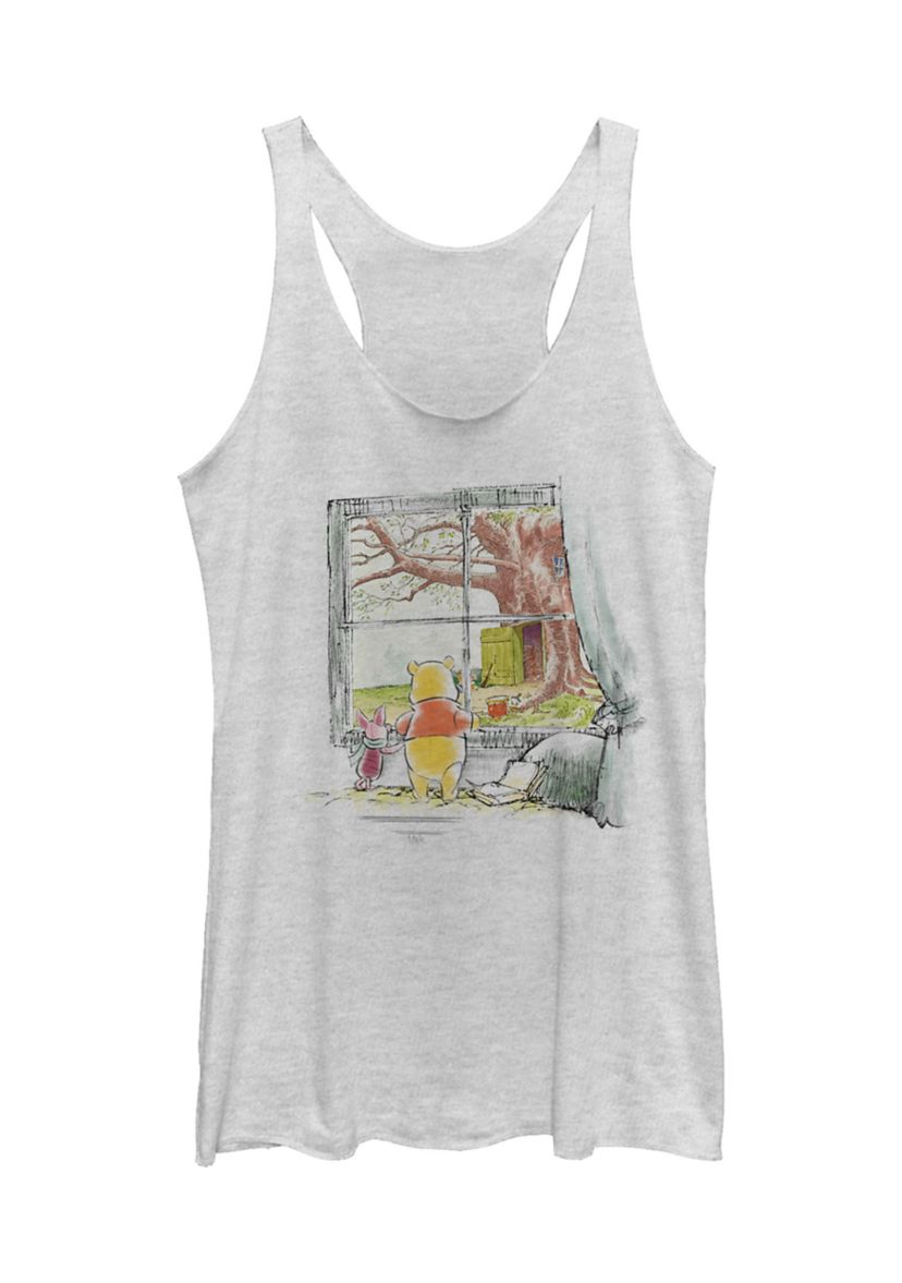 Juniors Licensed Disney Winnie Window Tank Top