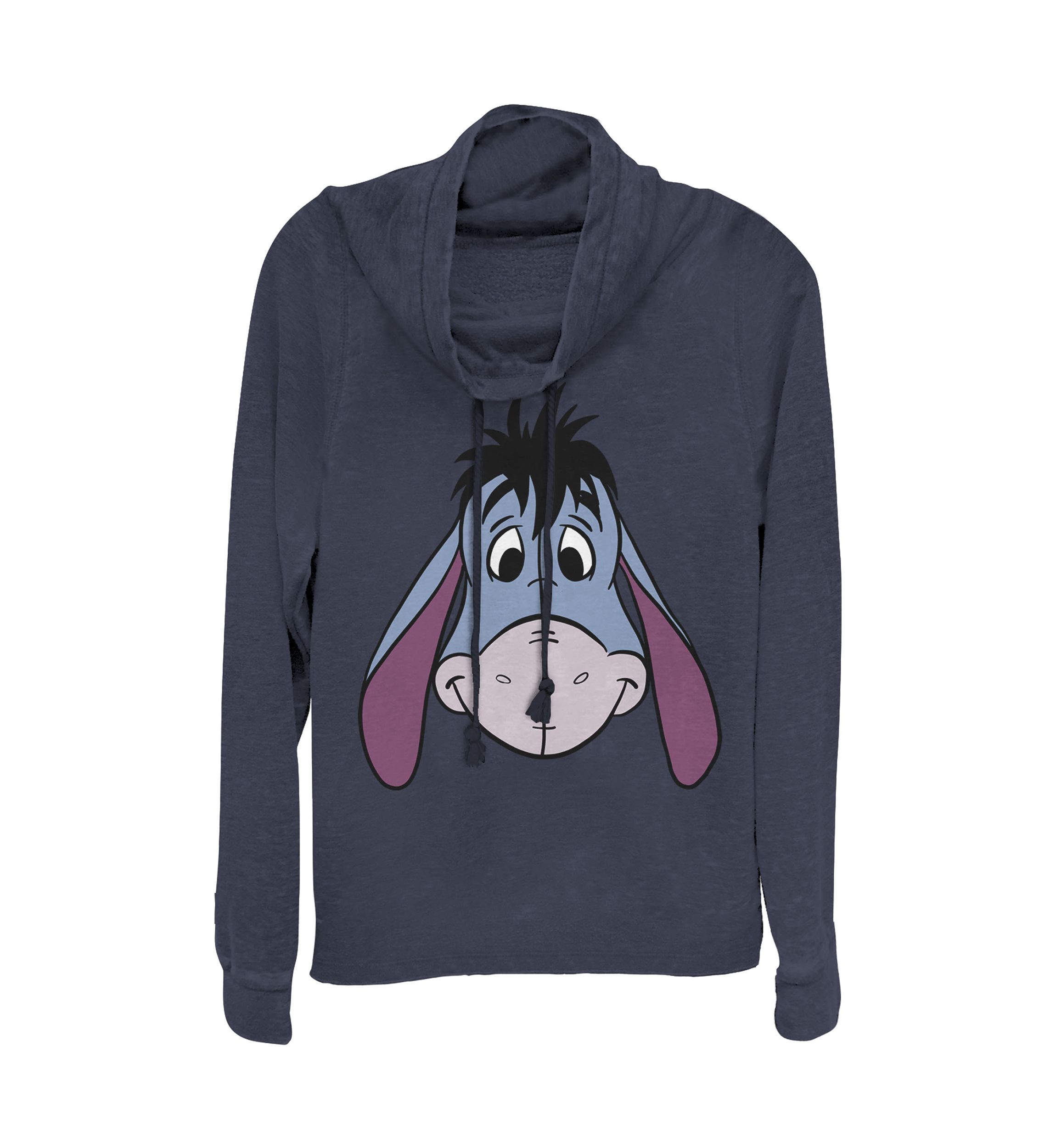 Juniors Licensed Disney Eyore Big Face Pullover Top
